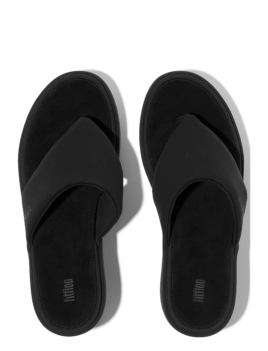 FitFlop - PLATFFORMS WEDGE TOE-POST SANDALS - platåsandaler - all black - 2