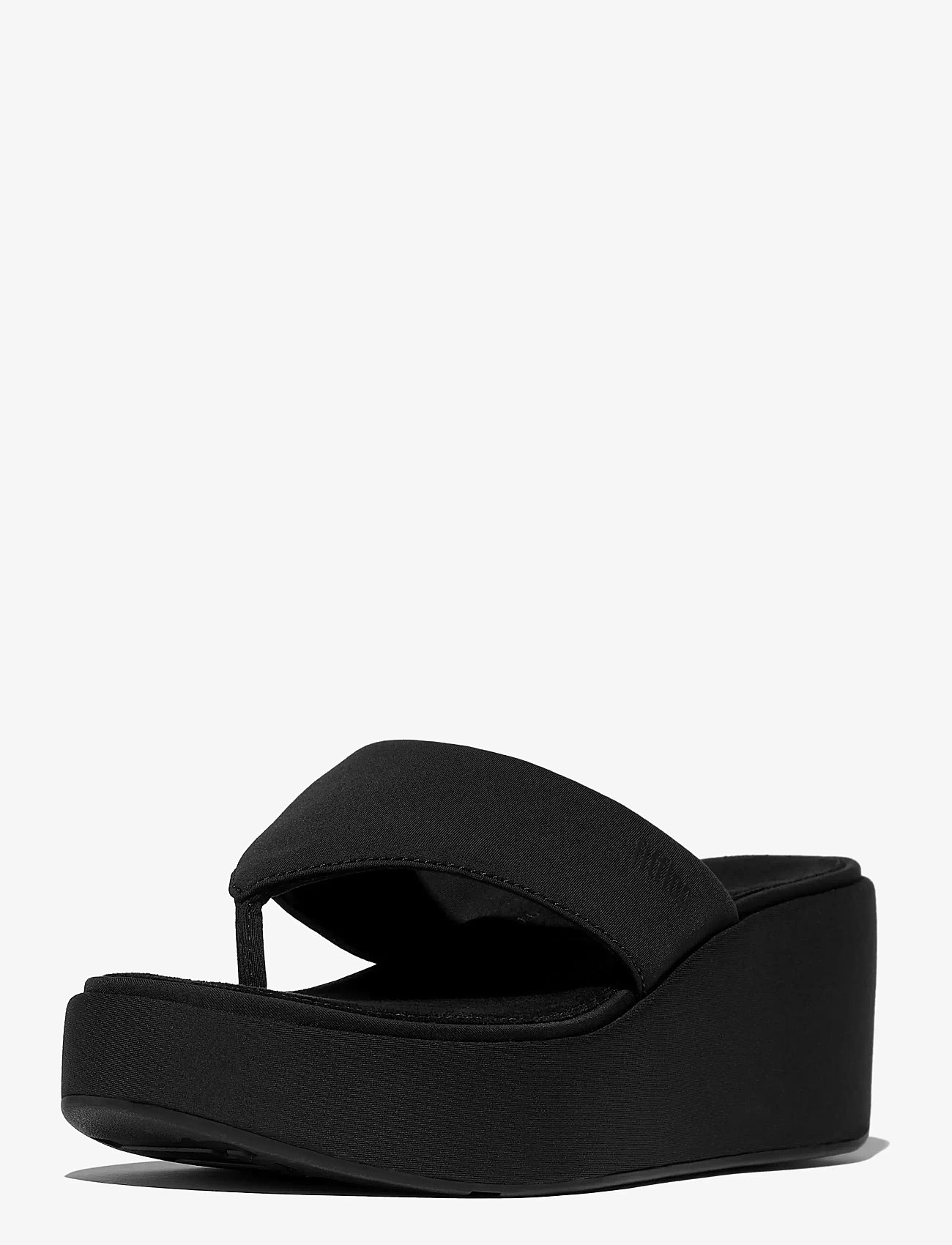 FitFlop - PLATFFORMS WEDGE TOE-POST SANDALS - plateau-sandalen - all black - 3