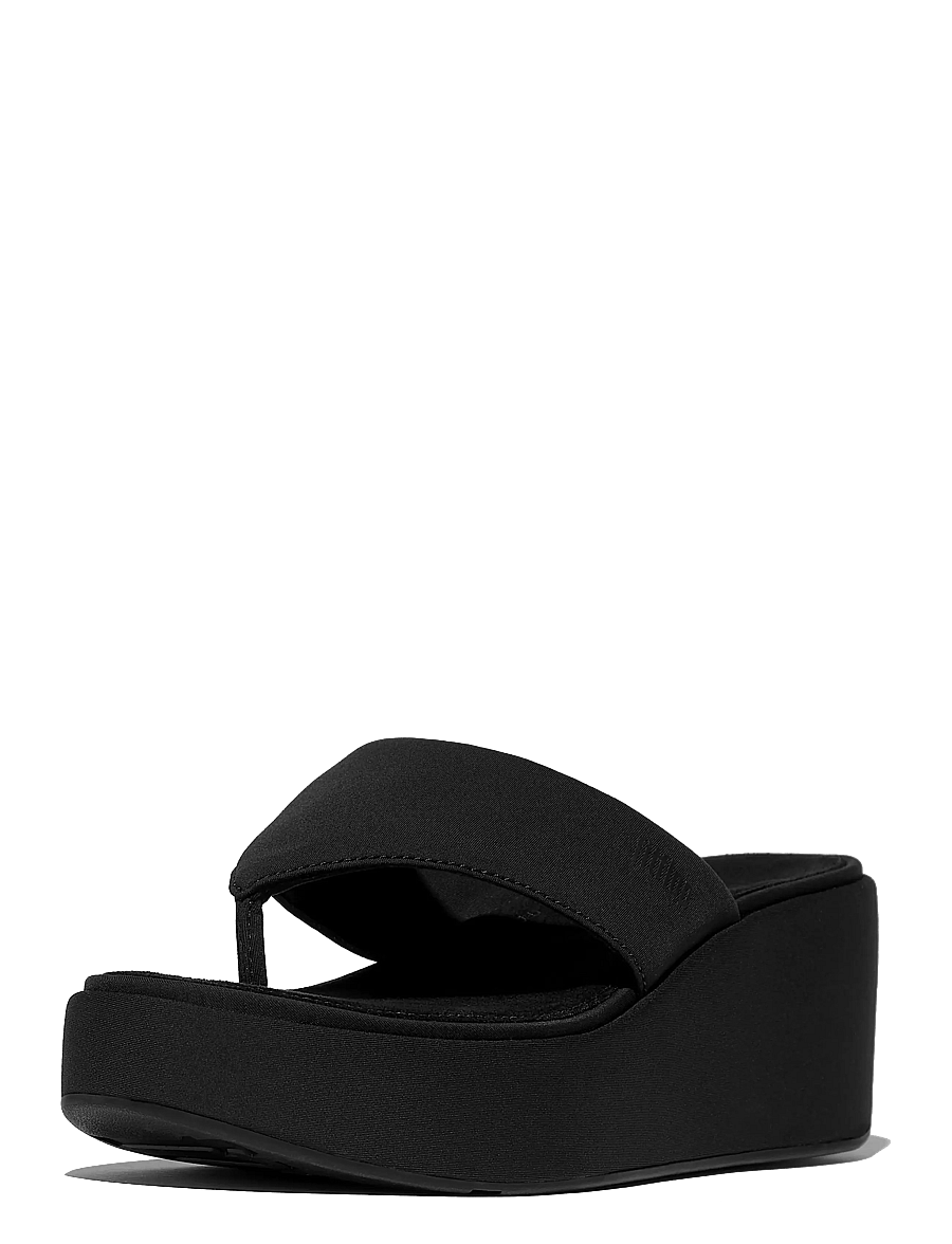 FitFlop - PLATFFORMS WEDGE TOE-POST SANDALS - platåsandaler - all black - 3