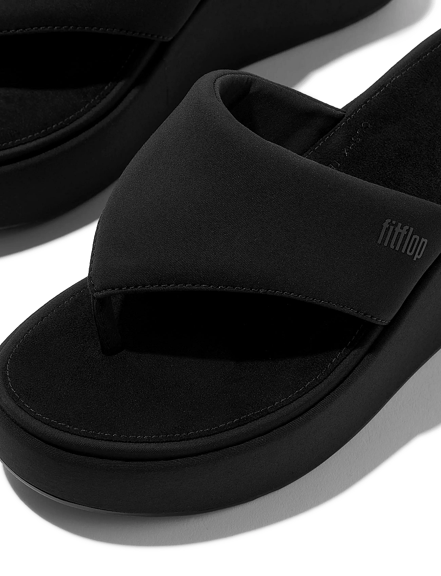 FitFlop - PLATFFORMS WEDGE TOE-POST SANDALS - platåsandaler - all black - 4