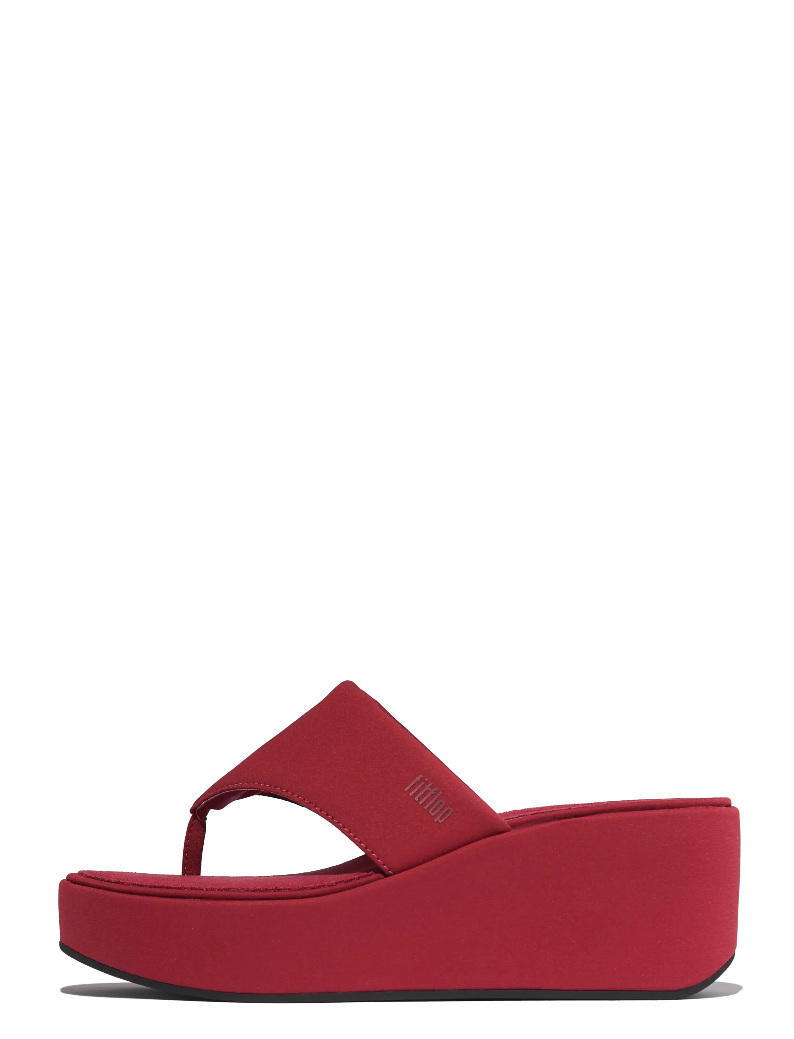 FitFlop PLATFFORMS WEDGE TOE-POST SANDALS - Sandaler - BURNT BERRY / red