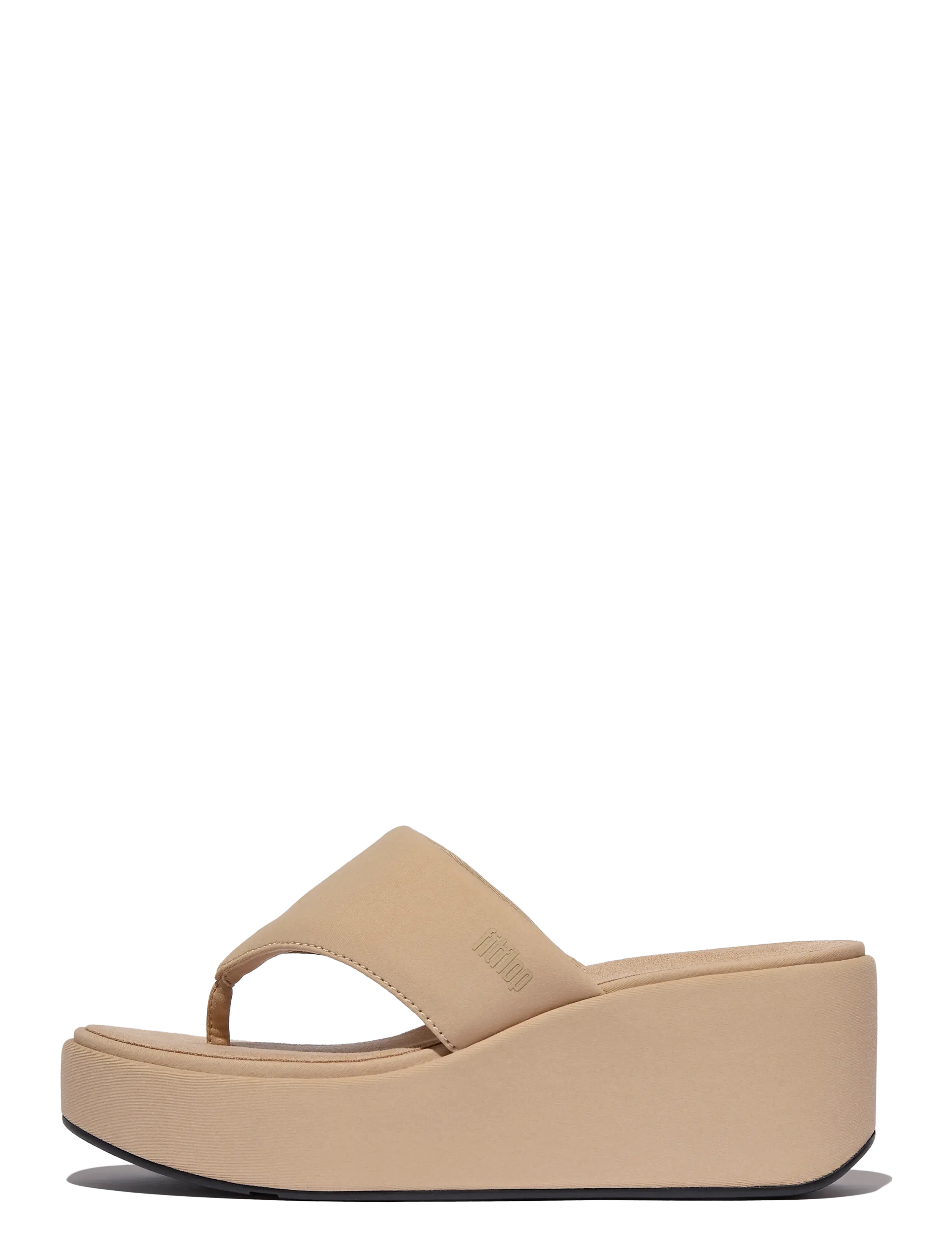 FitFlop PLATFFORMS WEDGE TOE-POST SANDALS - Wedge heels - CLASSIC BEIGE / beige