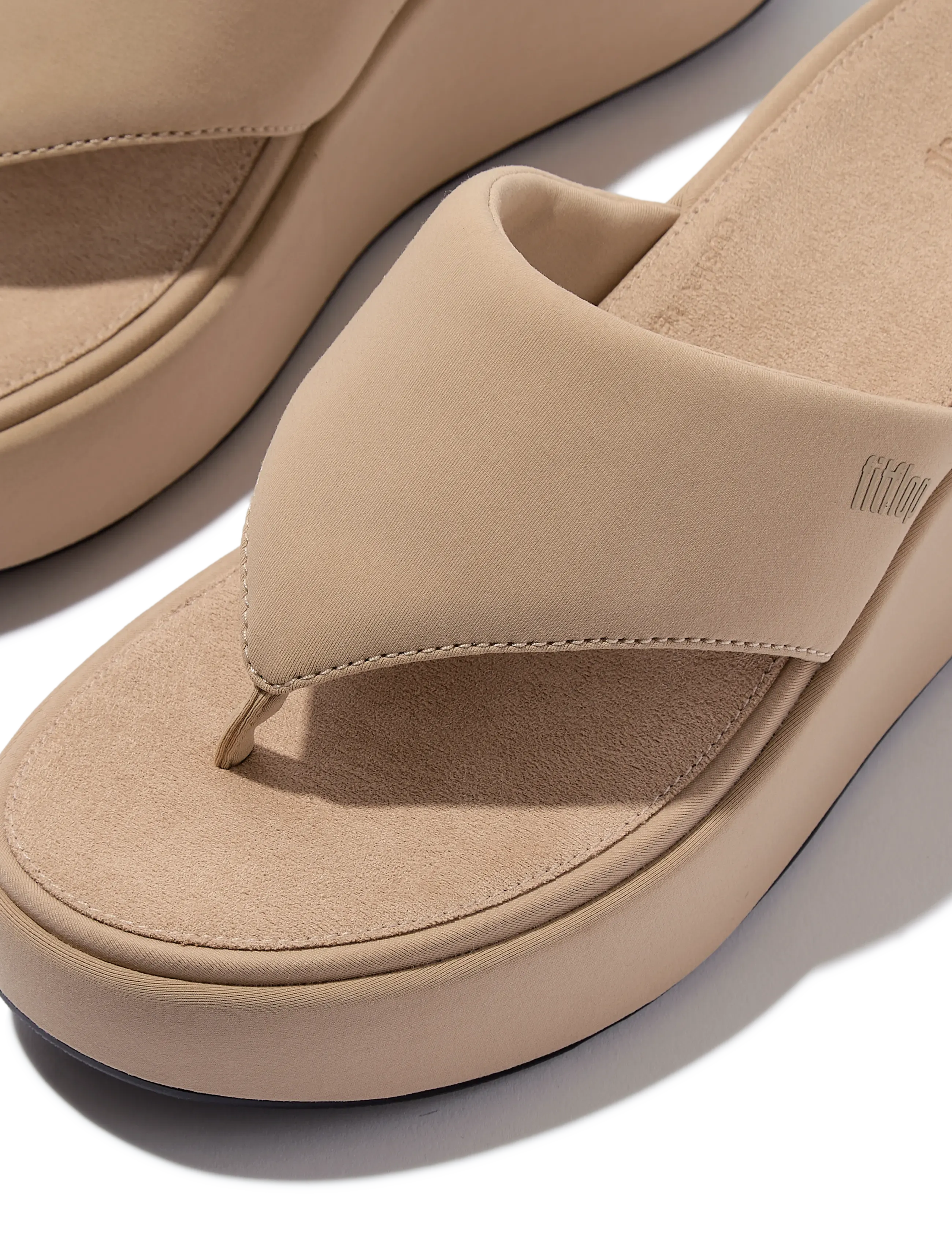 FitFlop - PLATFFORMS WEDGE TOE-POST SANDALS - platåsandaler - classic beige - 4