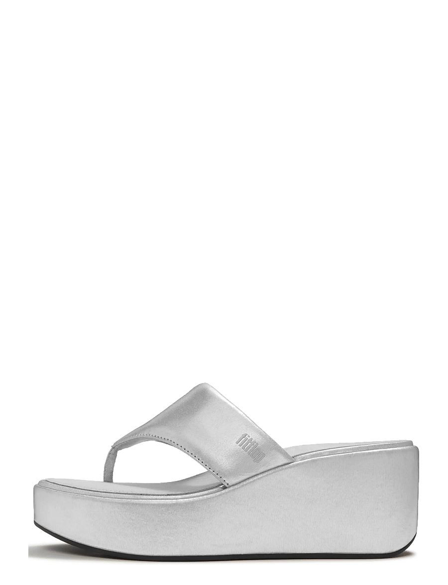 FitFlop - PLATFFORMS WEDGE TOE-POST SANDALS - sandaler med hæl - silver - 1