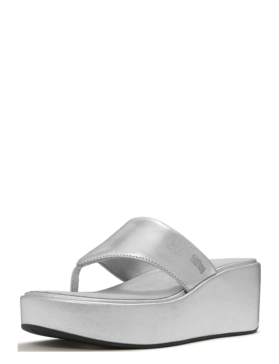 FitFlop - PLATFFORMS WEDGE TOE-POST SANDALS - sandaler med hæl - silver - 3