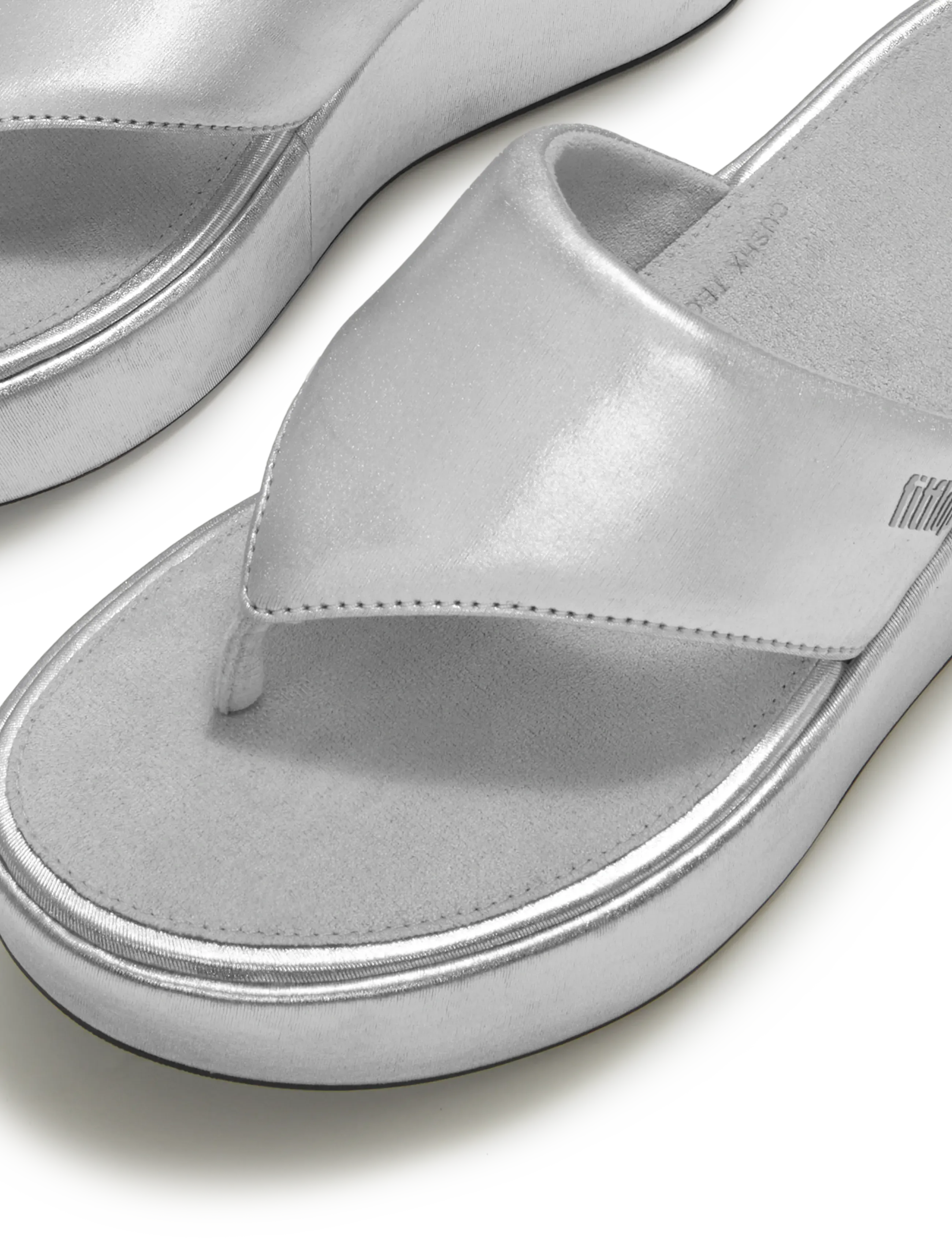 FitFlop - PLATFFORMS WEDGE TOE-POST SANDALS - sandaler med hæl - silver - 4