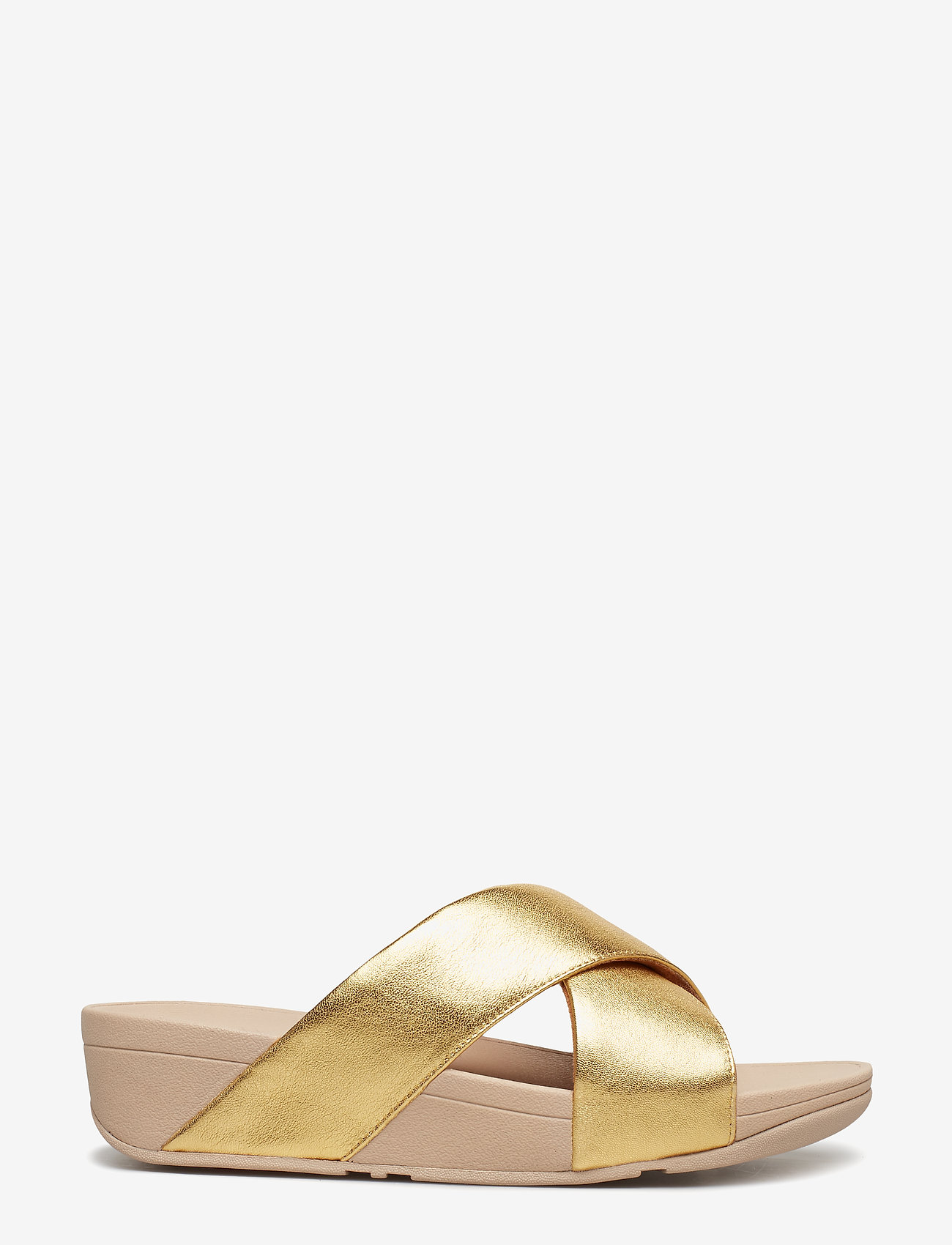 FitFlop - LULU CROSS SLIDE SANDALS - LEATHER - artisan gold - 1