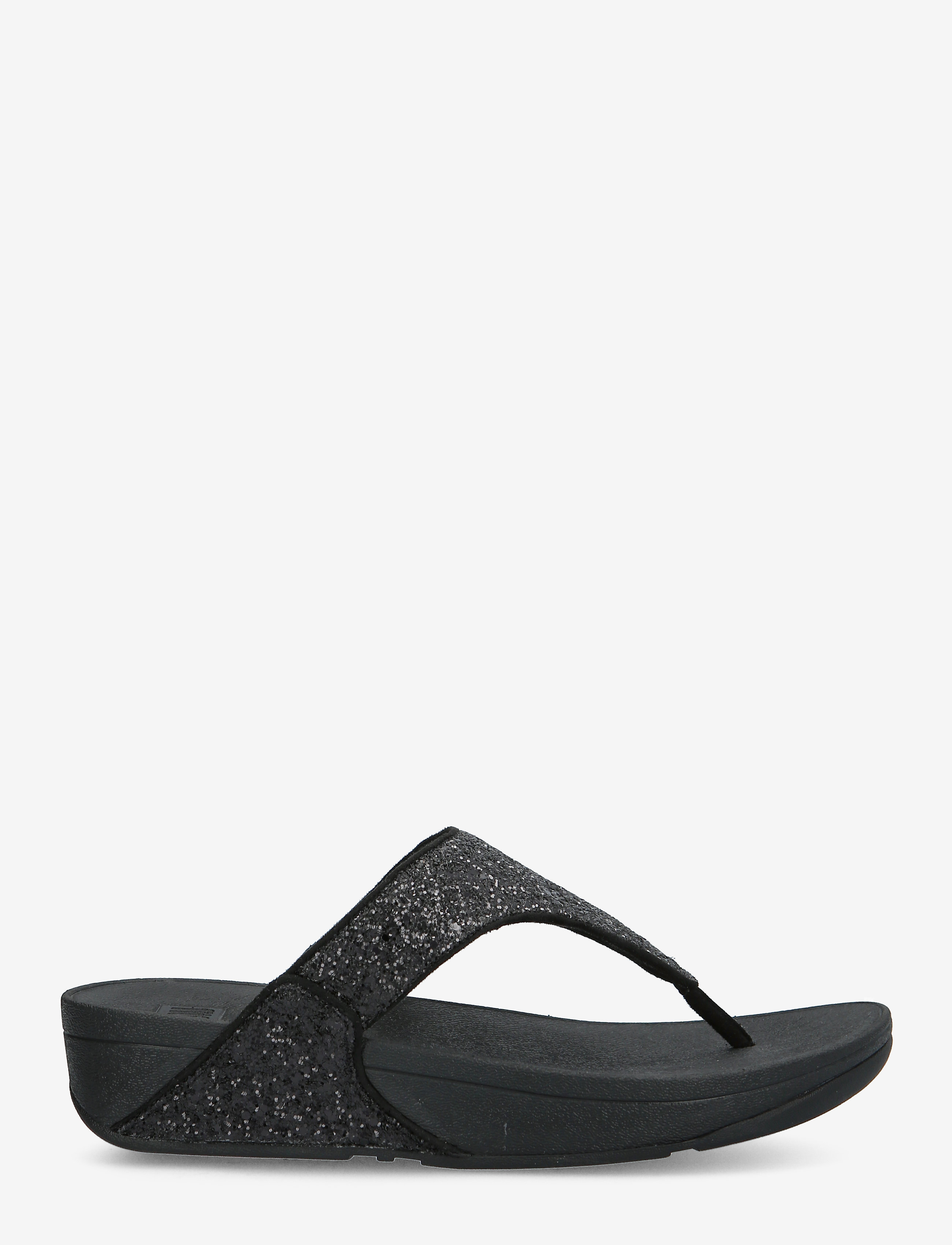 FitFlop - LULU GLITTER TOE-POST SANDALS - flip flops - black glitter - 2