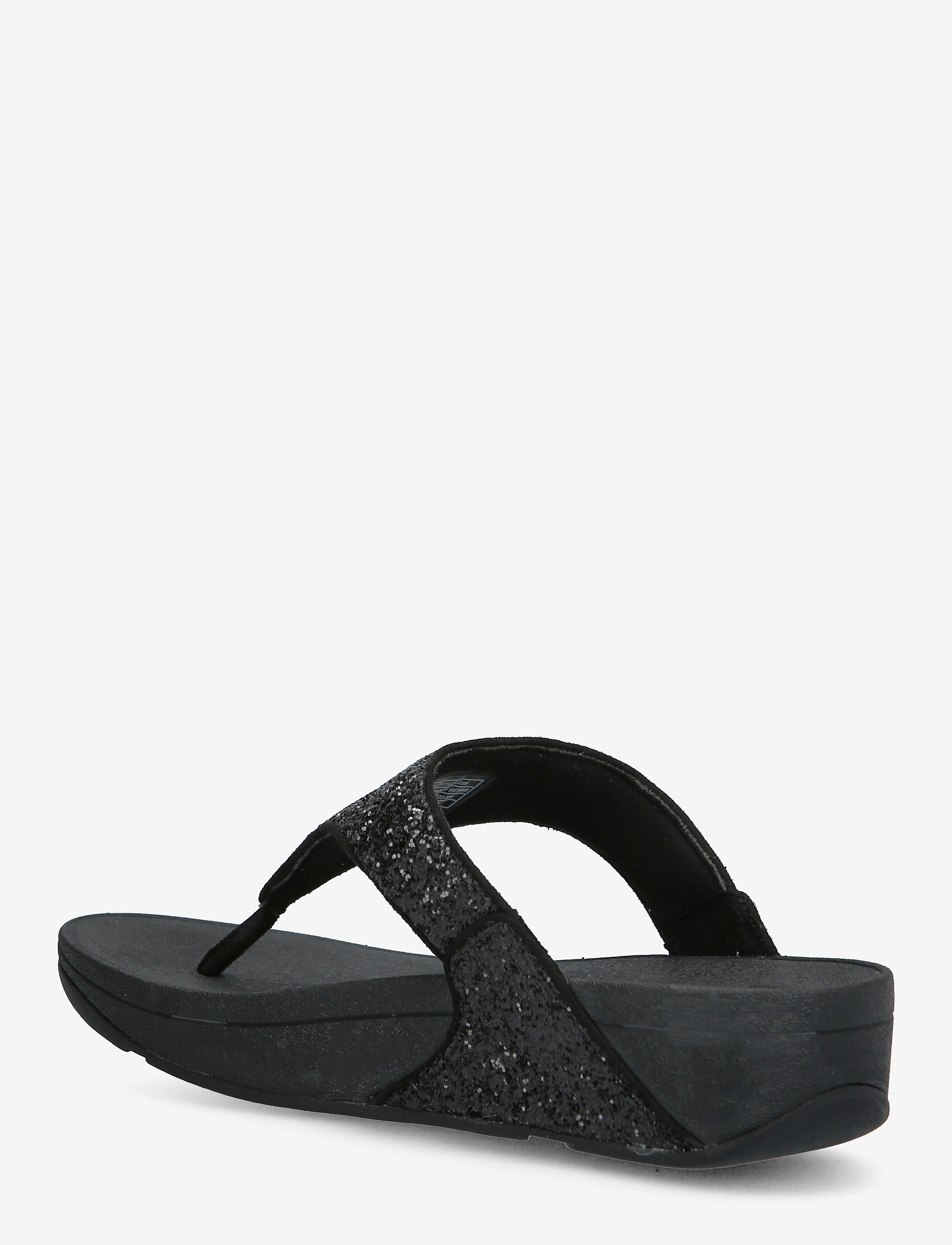 FitFlop - LULU GLITTER TOE-POST SANDALS - japonki - black glitter - 3