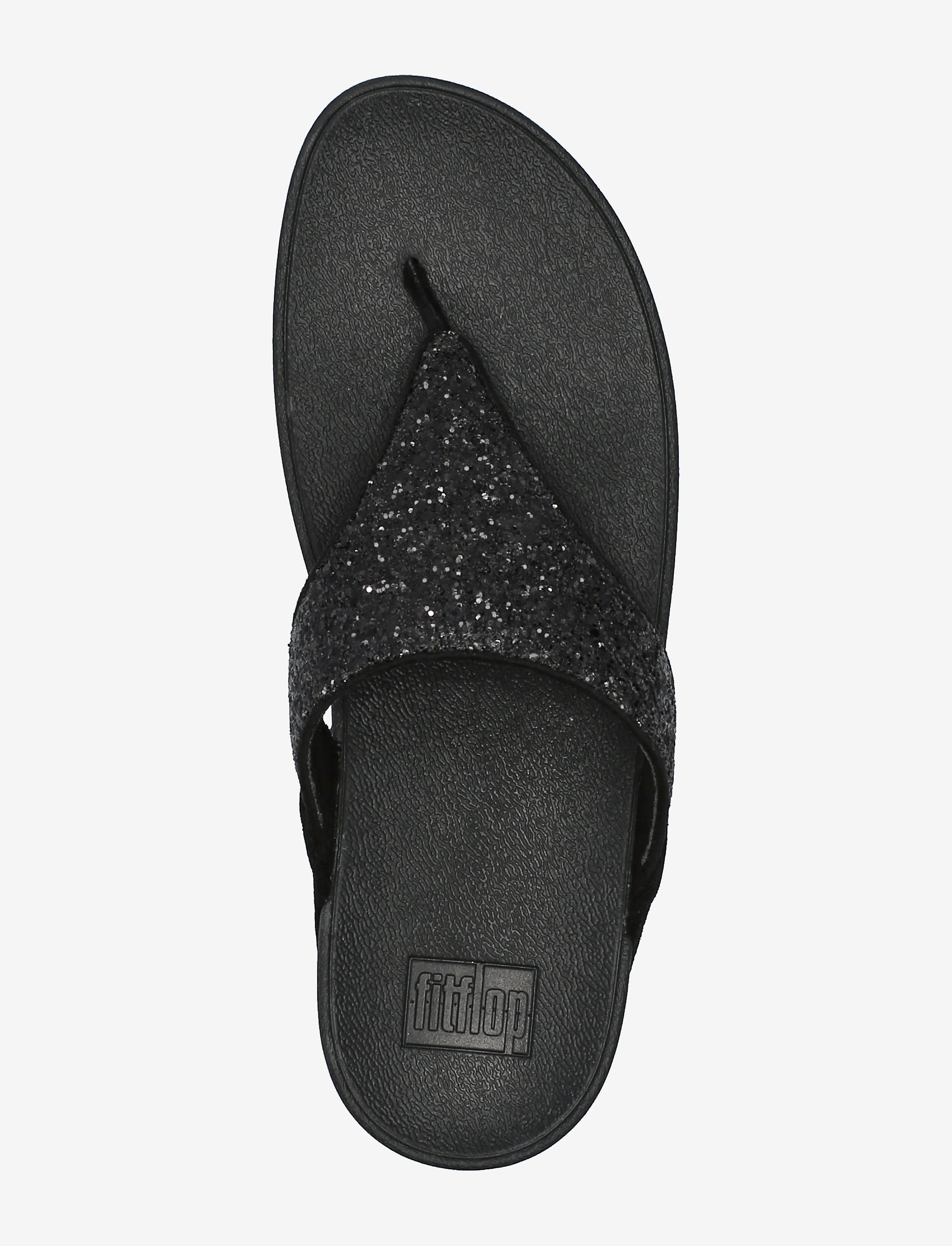 FitFlop - LULU GLITTER TOE-POST SANDALS - flip flops - black glitter - 4
