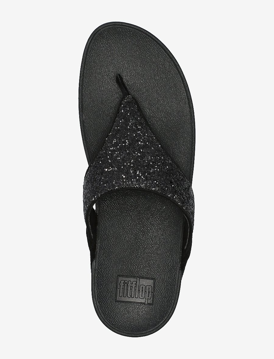 FitFlop - LULU GLITTER TOE-POST SANDALS - japonki - black glitter - 4