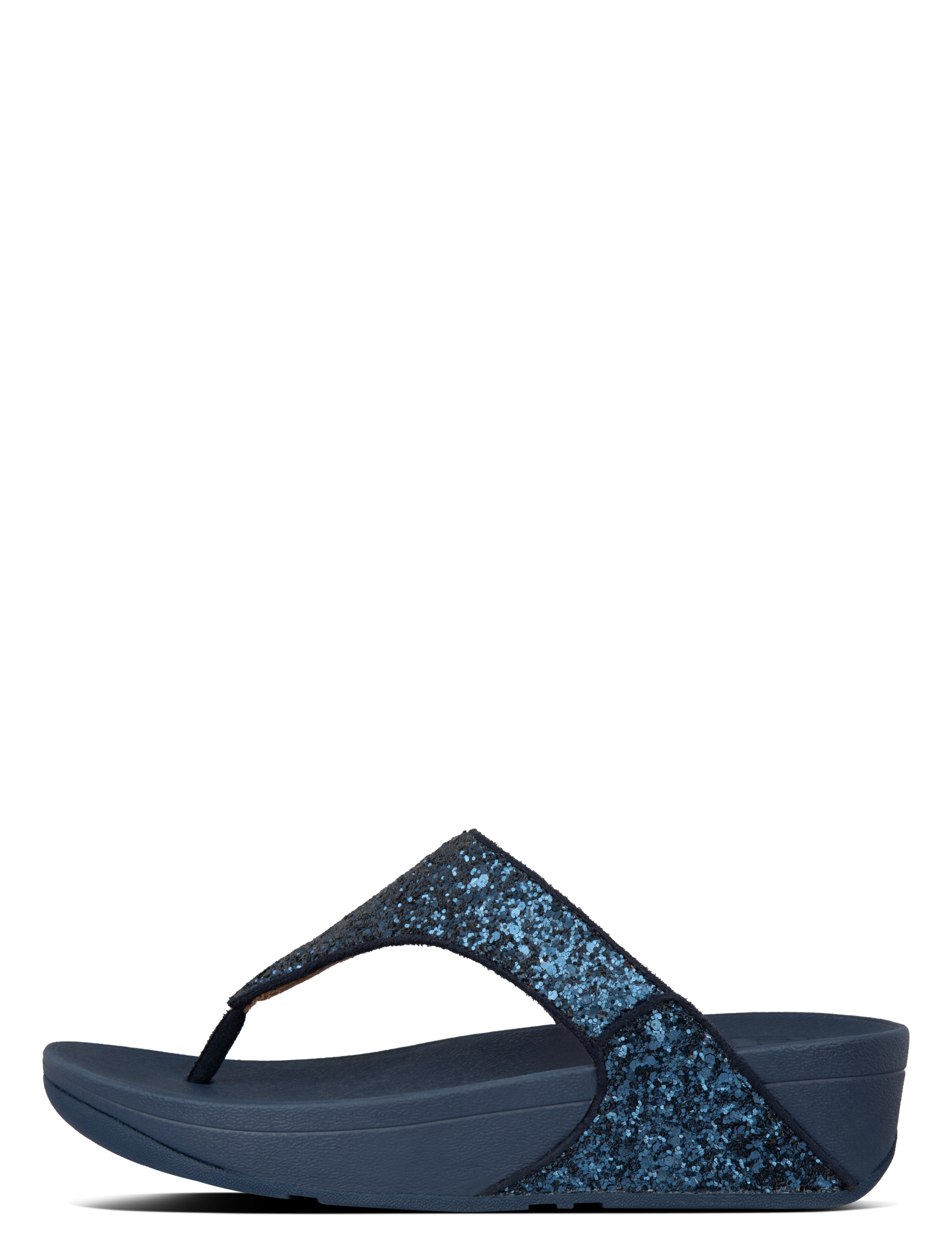 FITFLOP Lulu Glitter Toe-Post Sandalen Blau - 39 - Damen
