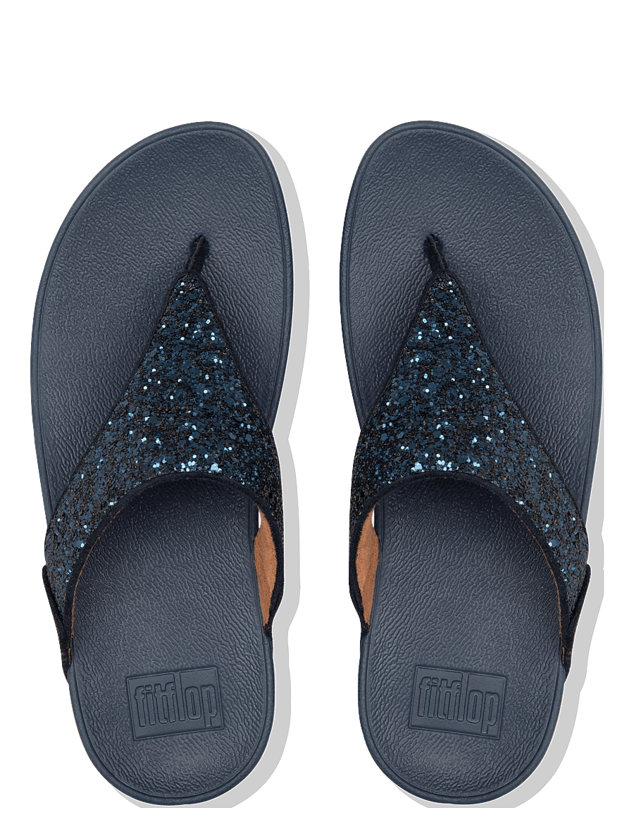 FitFlop - LULU GLITTER TOE-POST SANDALS - flip flops - midnight navy - 3