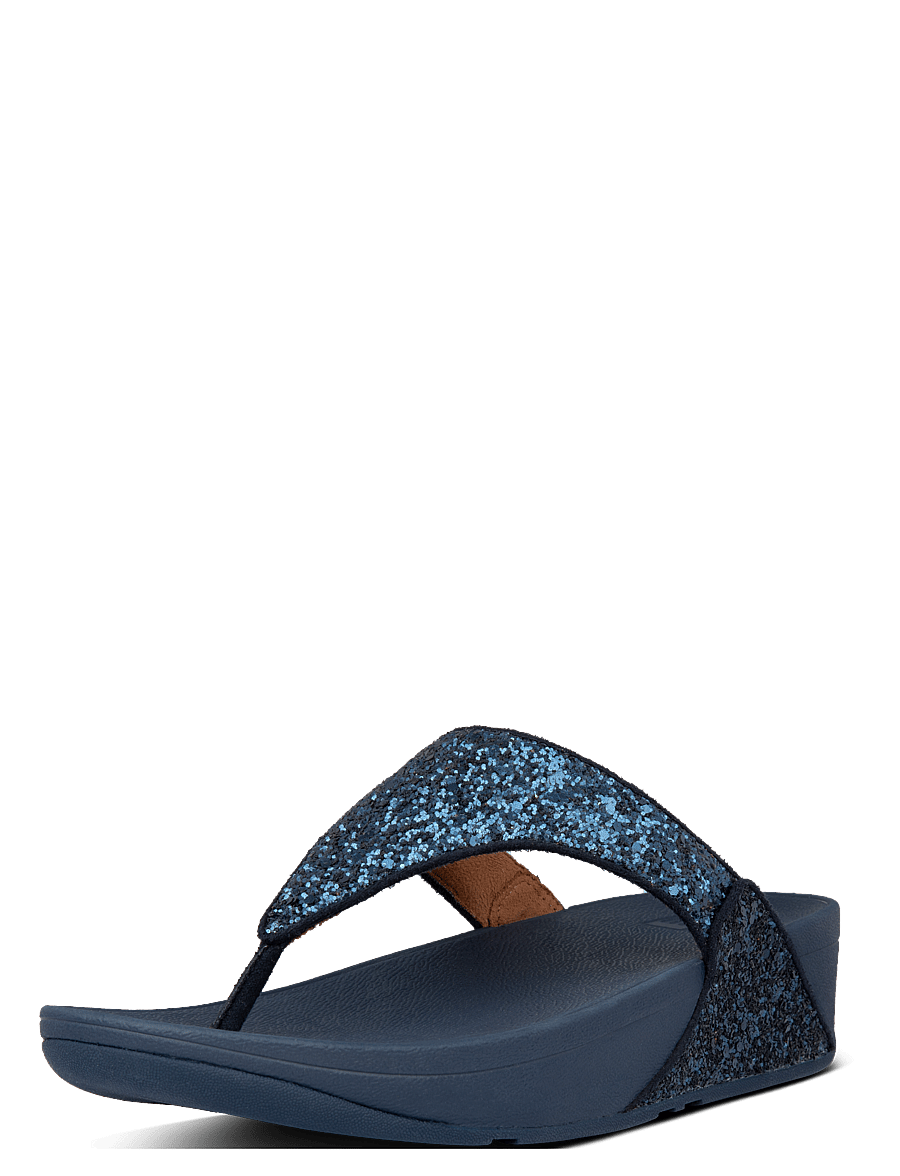 FitFlop - LULU GLITTER TOE-POST SANDALS - flip flops - midnight navy - 4
