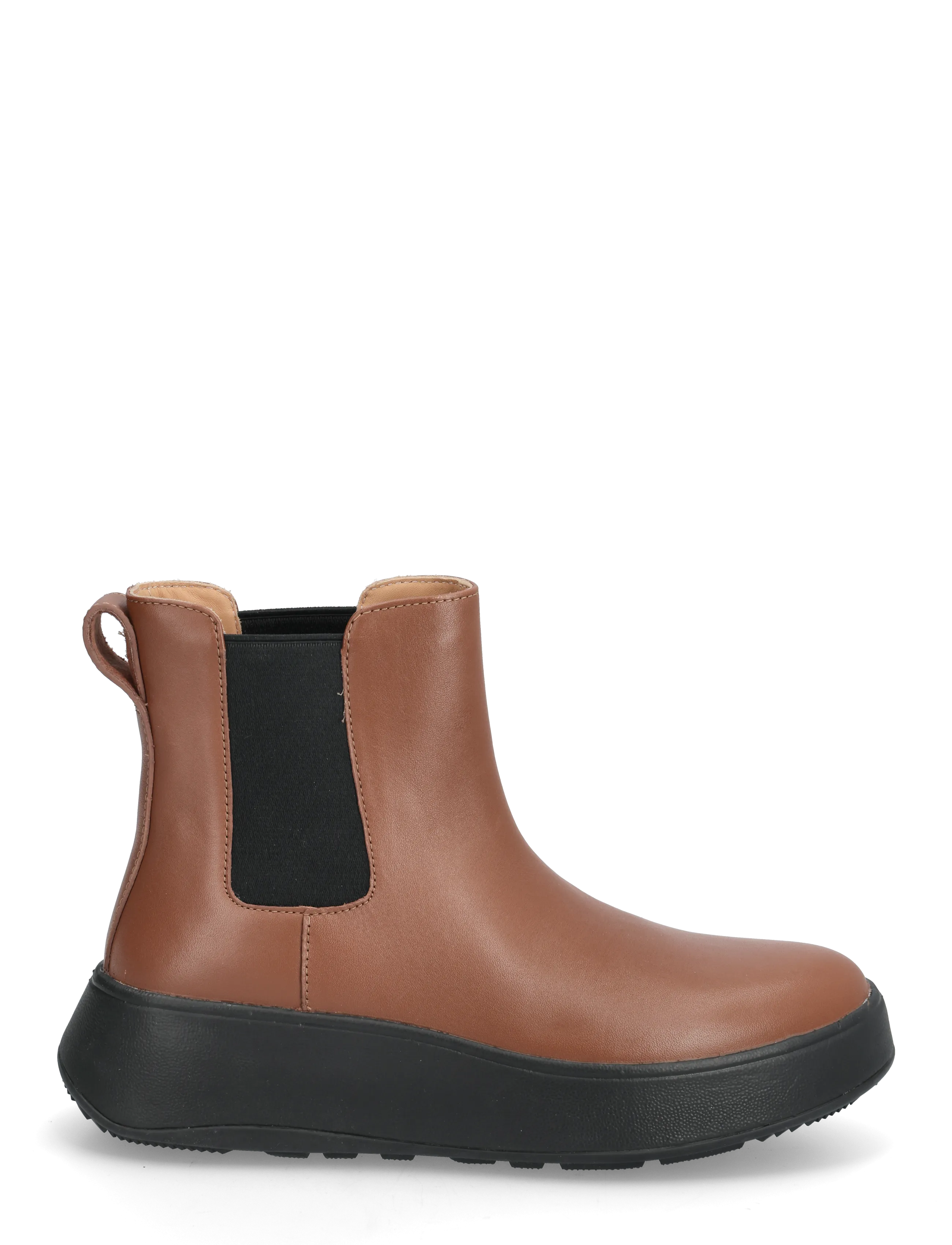 FitFlop - F-MODE LEATHER FLATFORM CHELSEA BOOTS - chelsea-saapad - rich brown - 1