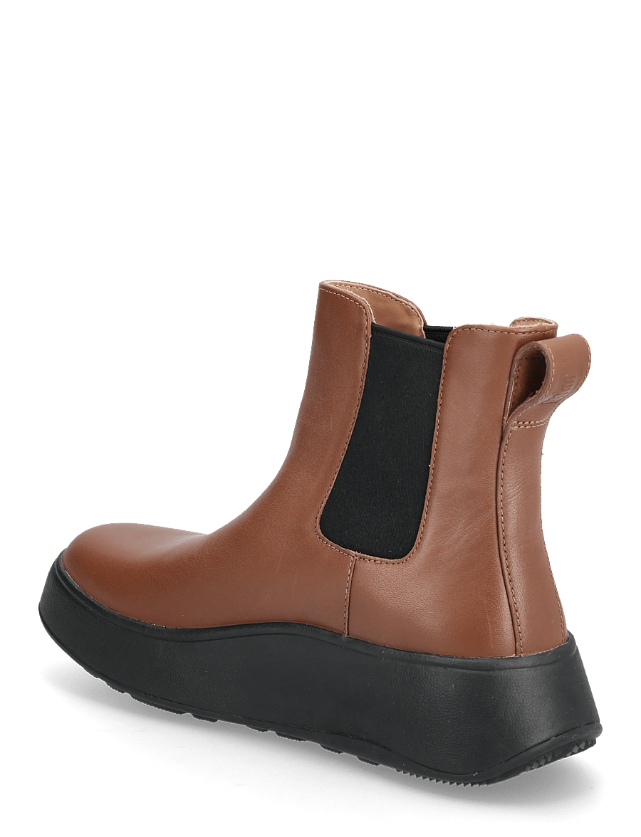 FitFlop - F-MODE LEATHER FLATFORM CHELSEA BOOTS - chelsea-saapad - rich brown - 2