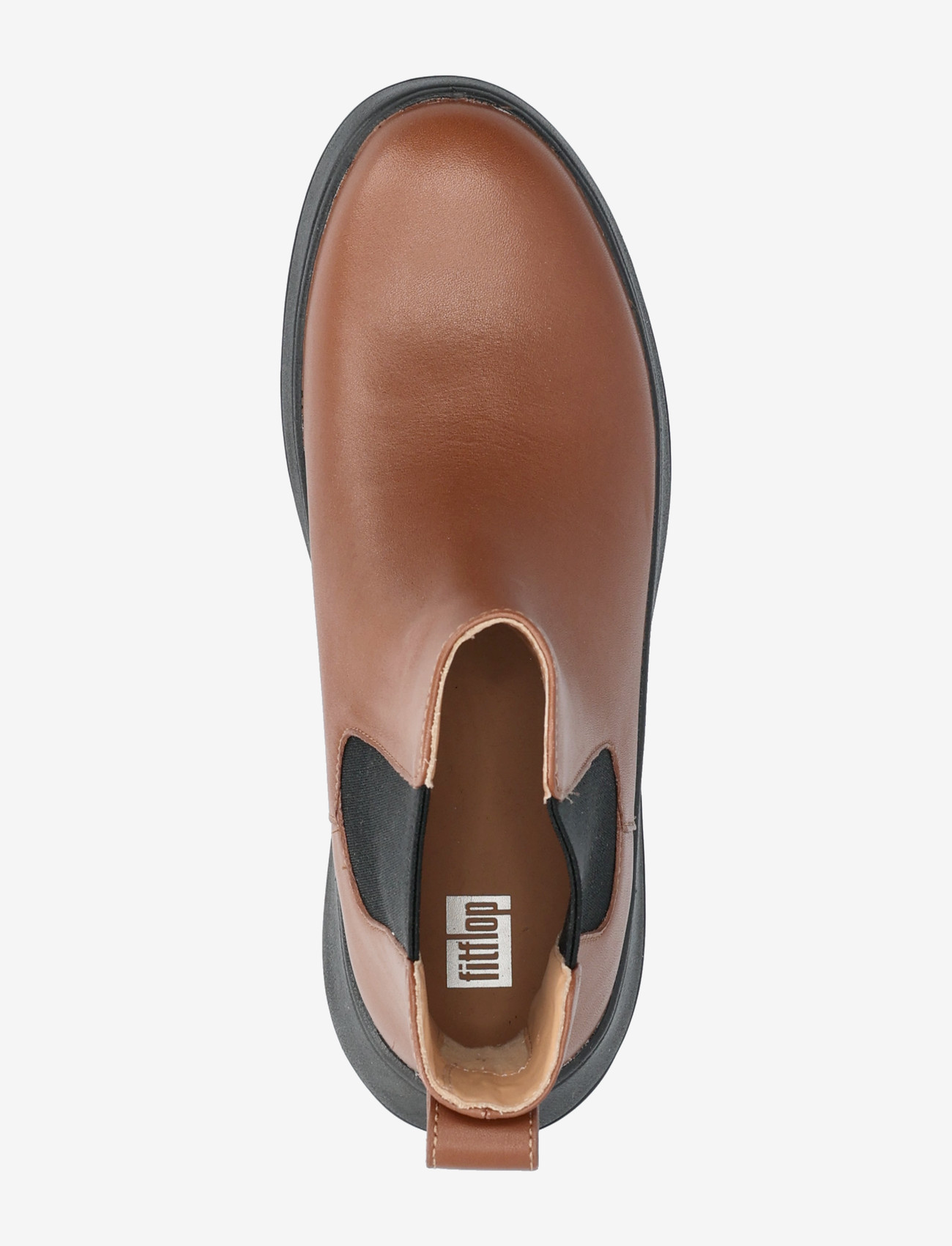 FitFlop - F-MODE LEATHER FLATFORM CHELSEA BOOTS - everyday style - rich brown - 3