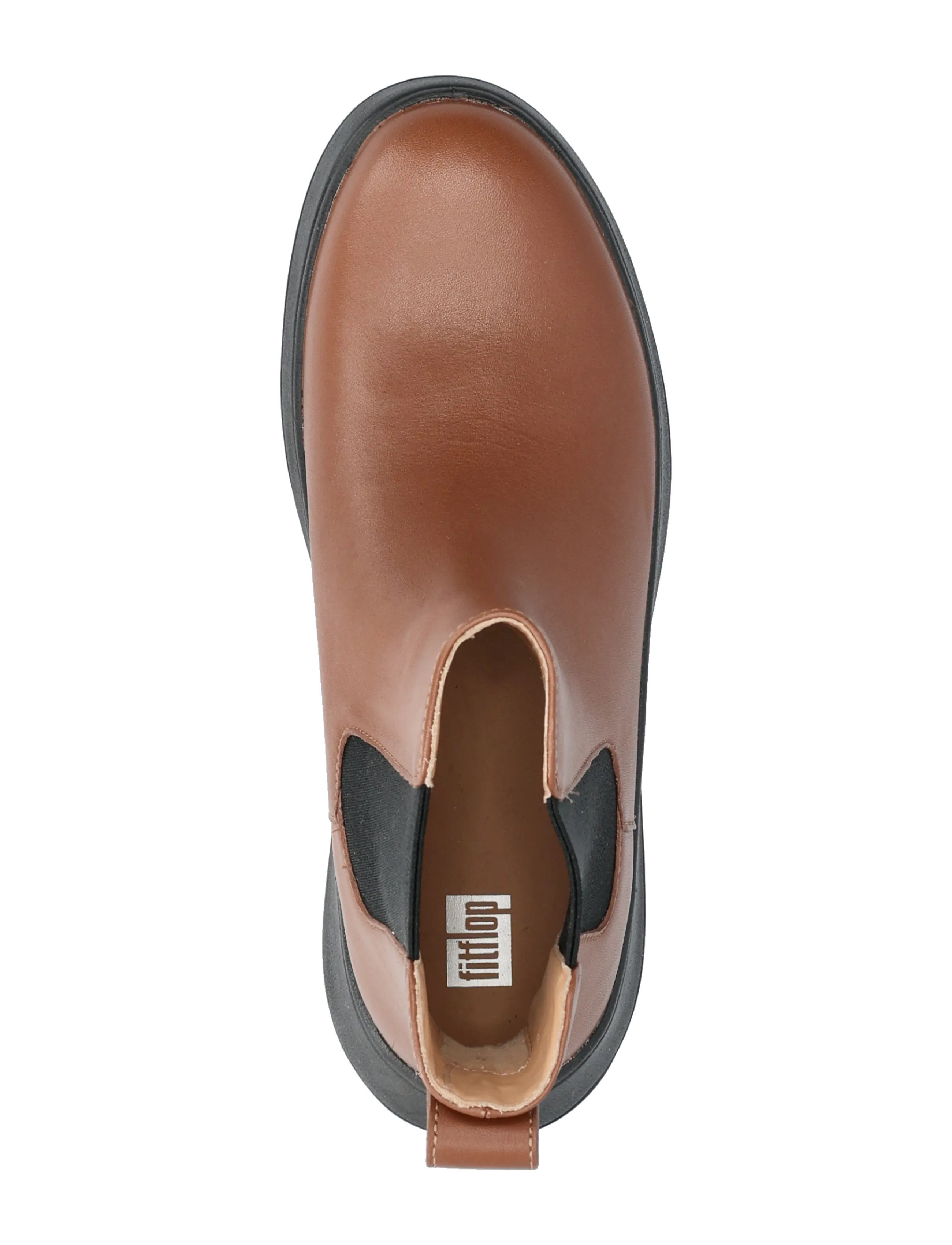 FitFlop - F-MODE LEATHER FLATFORM CHELSEA BOOTS - chelsea-saapad - rich brown - 3