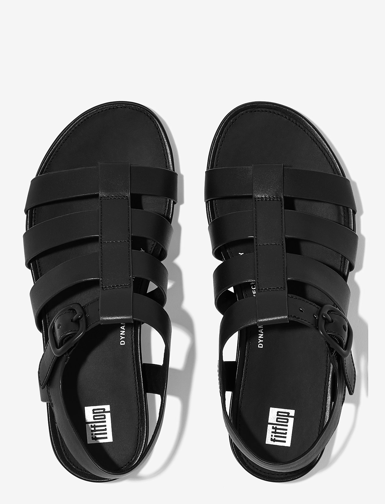 FitFlop - GRACIE RUBBER-BUCKLE LEATHER FISHERMAN SANDALS - gladiator sandals - all black - 2