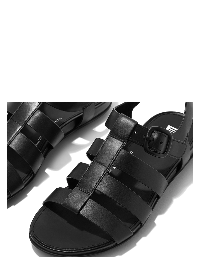 FitFlop - GRACIE RUBBER-BUCKLE LEATHER FISHERMAN SANDALS - gladiator-sandalen - all black - 3