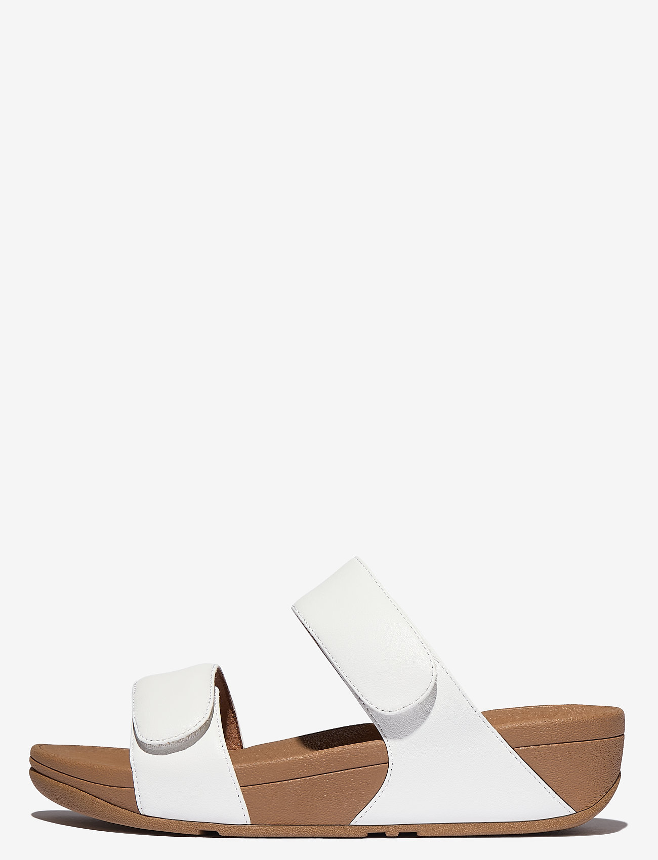 FitFlop - LULU ADJUSTABLE LEATHER SLIDES - platformsandaler - urban white - 2