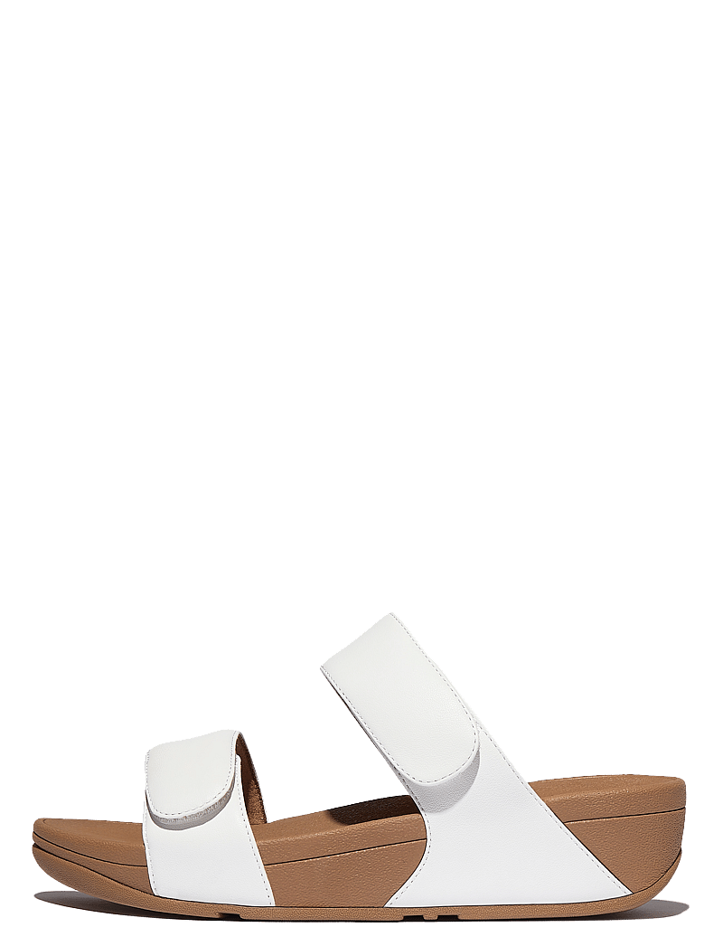 FitFlop - LULU ADJUSTABLE LEATHER SLIDES - platformsandaler - urban white - 2