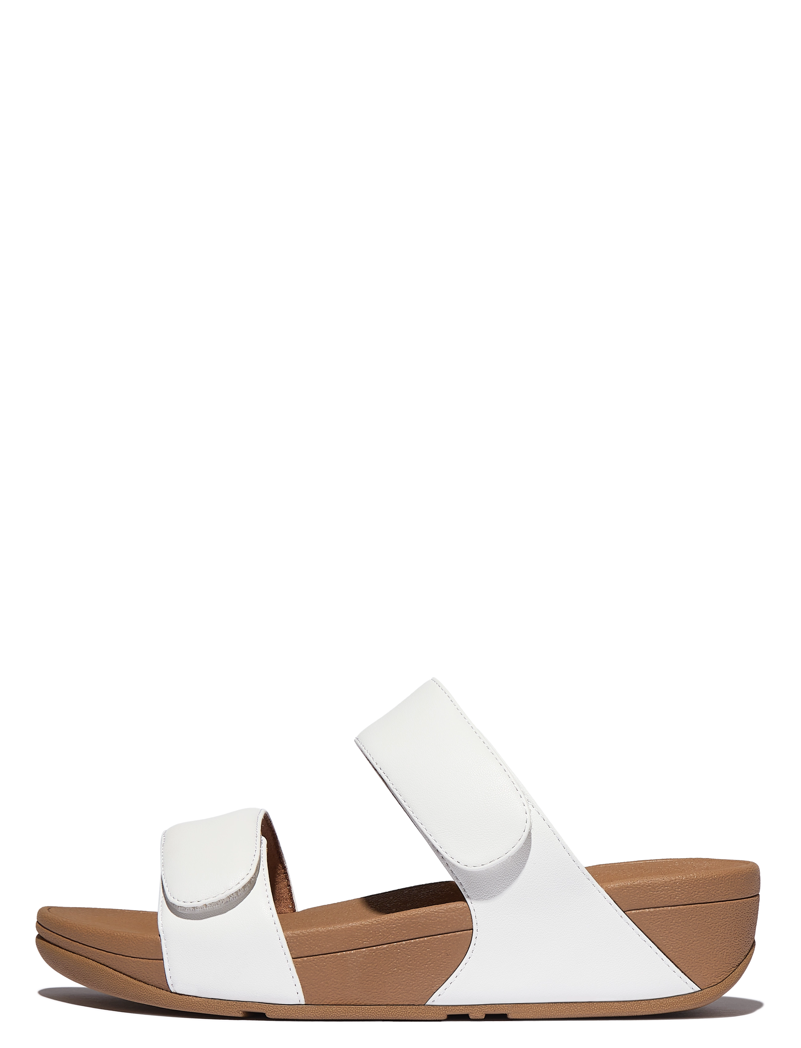 FitFlop - LULU ADJUSTABLE LEATHER SLIDES - urban white - 2