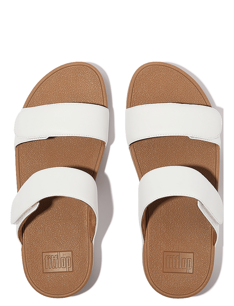 FitFlop - LULU ADJUSTABLE LEATHER SLIDES - platformsandaler - urban white - 3