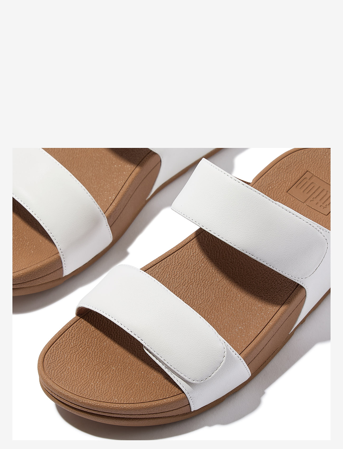 FitFlop - LULU ADJUSTABLE LEATHER SLIDES - platformsandaler - urban white - 4