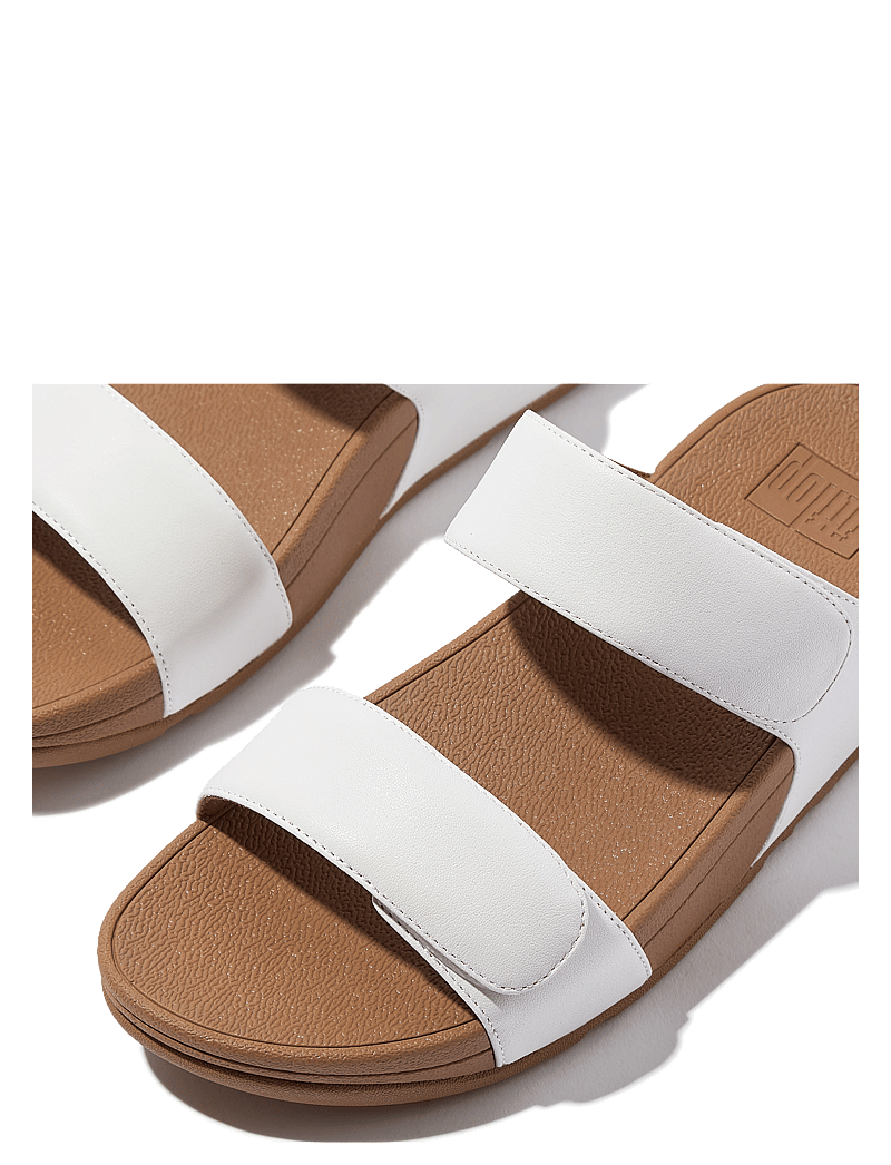 FitFlop - LULU ADJUSTABLE LEATHER SLIDES - platformsandaler - urban white - 4