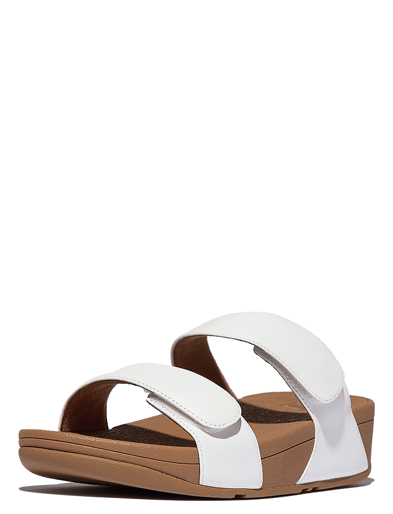 FitFlop - LULU ADJUSTABLE LEATHER SLIDES - platformsandaler - urban white - 1