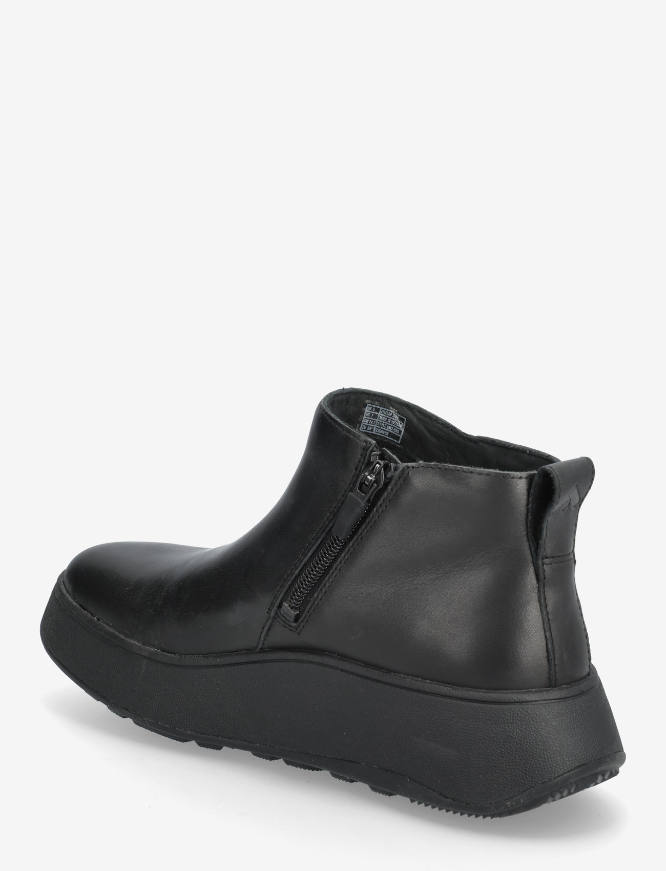 FitFlop - F-MODE LEATHER FLATFORM ZIP ANKLE BOOTS - flade ankelstøvler - all black - 2