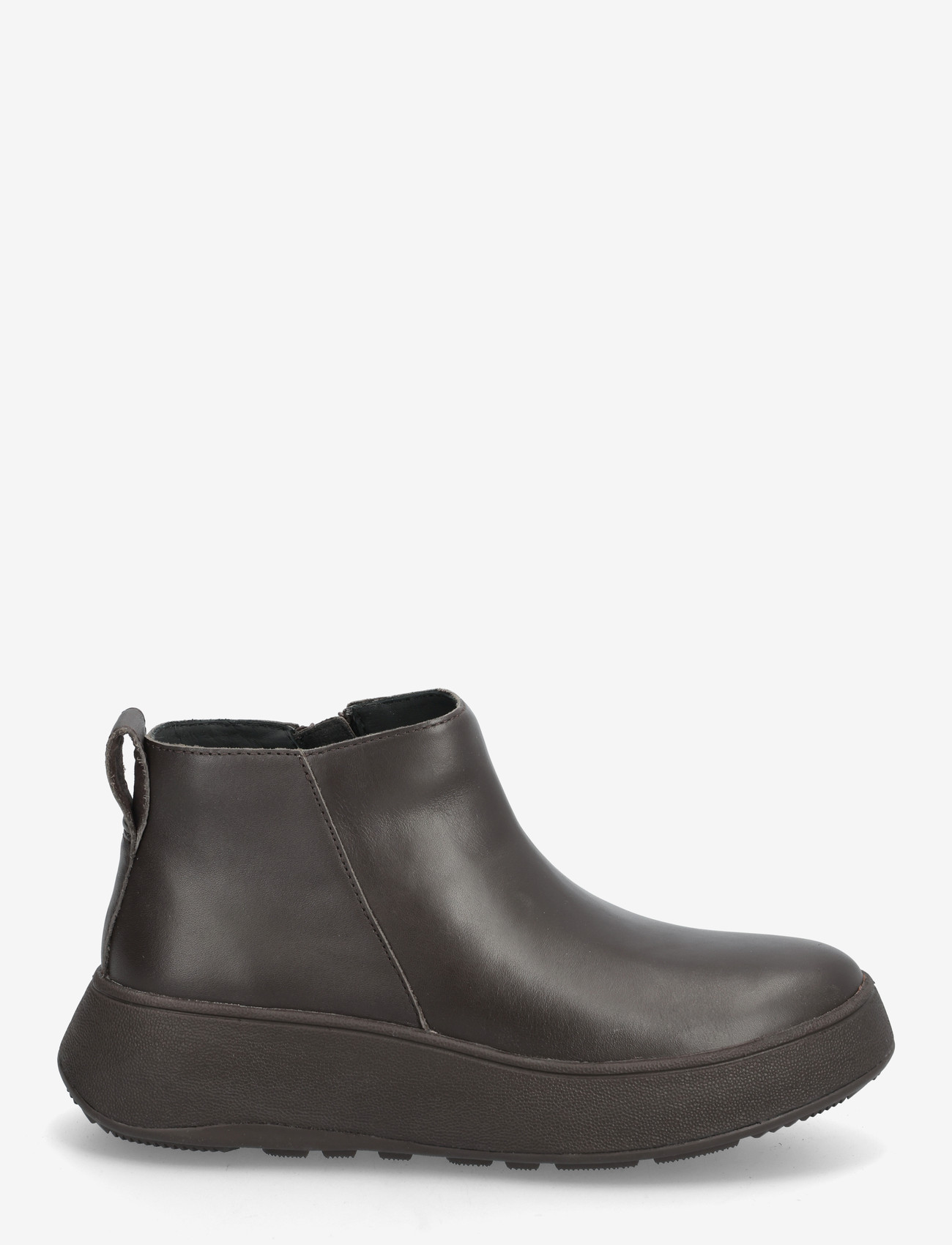 FitFlop - F-MODE LEATHER FLATFORM ZIP ANKLE BOOTS - madalad poolsaapad - chocolate brown - 1