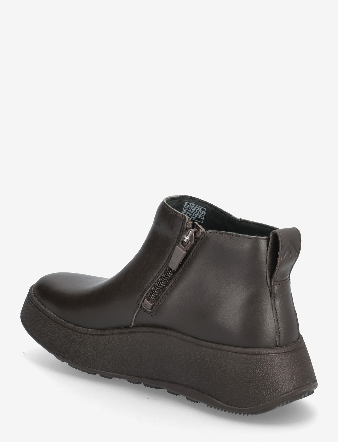 FitFlop - F-MODE LEATHER FLATFORM ZIP ANKLE BOOTS - madalad poolsaapad - chocolate brown - 2