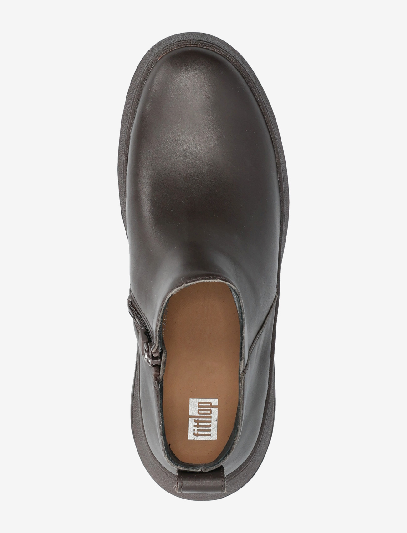 FitFlop - F-MODE LEATHER FLATFORM ZIP ANKLE BOOTS - madalad poolsaapad - chocolate brown - 3