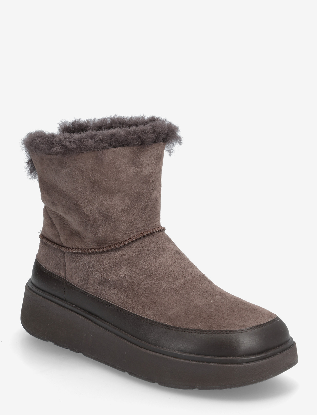 FitFlop - GEN-FF MINI DOUBLE-FACED SHEARLING BOOTS - madalad poolsaapad - chocolate brown - 0