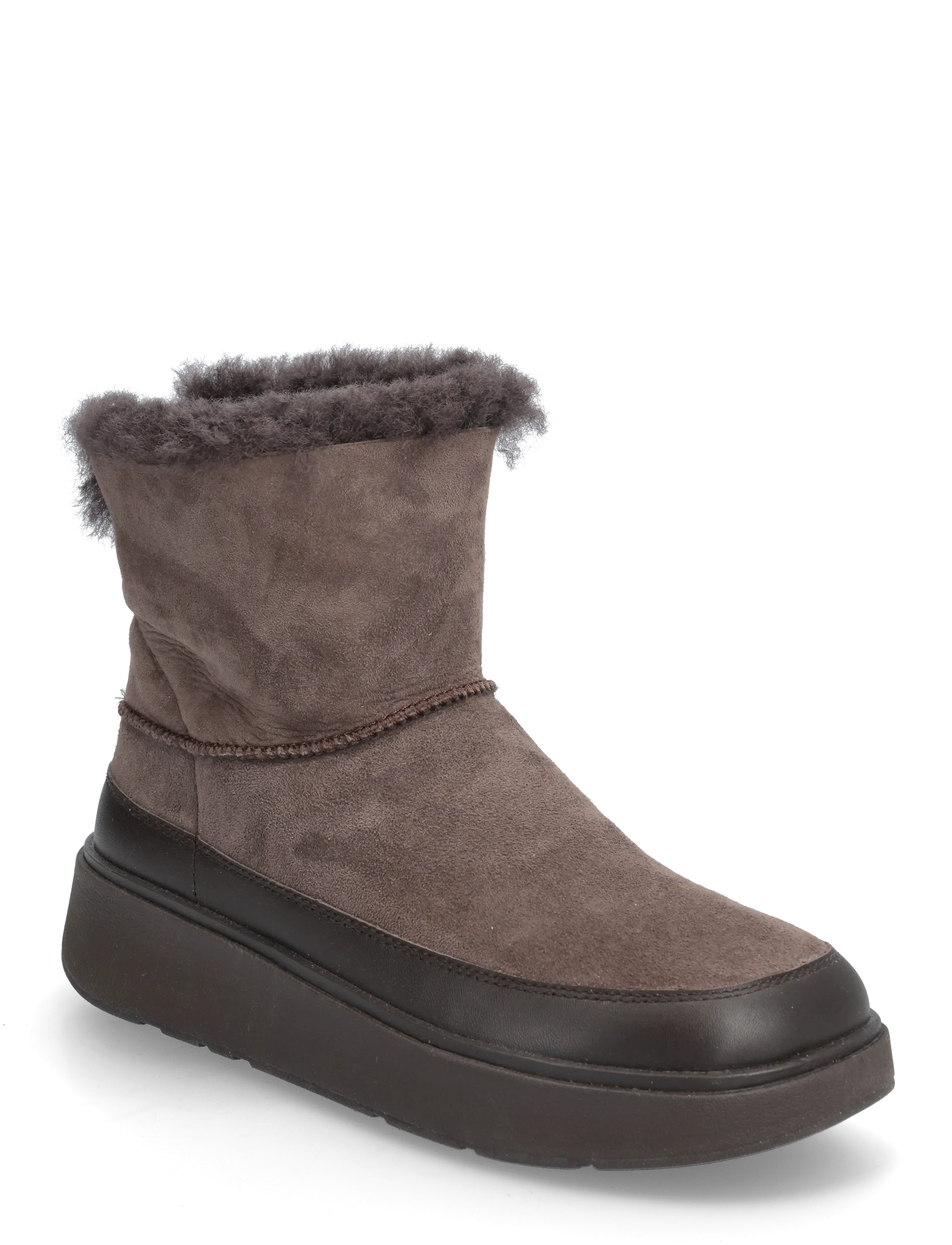GEN-FF MINI DOUBLE-FACED SHEARLING BOOTS - CHOCOLATE BROWN