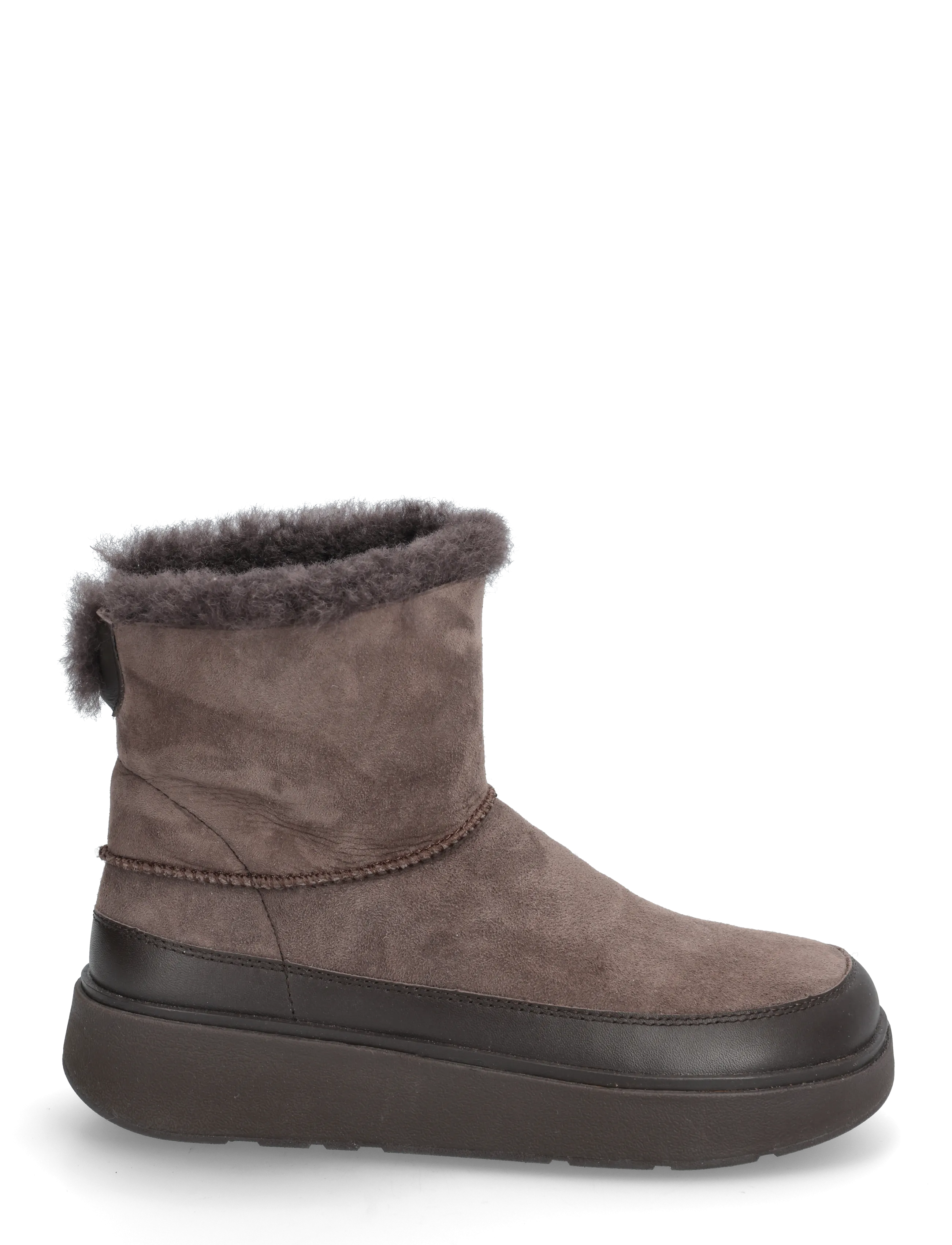 FitFlop - GEN-FF MINI DOUBLE-FACED SHEARLING BOOTS - flat ankle boots - chocolate brown - 1