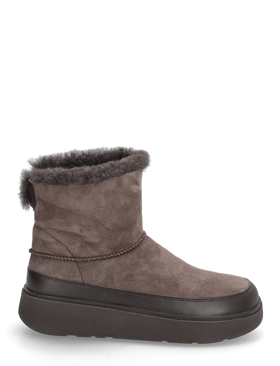 FitFlop - GEN-FF MINI DOUBLE-FACED SHEARLING BOOTS - flade ankelstøvler - chocolate brown - 1