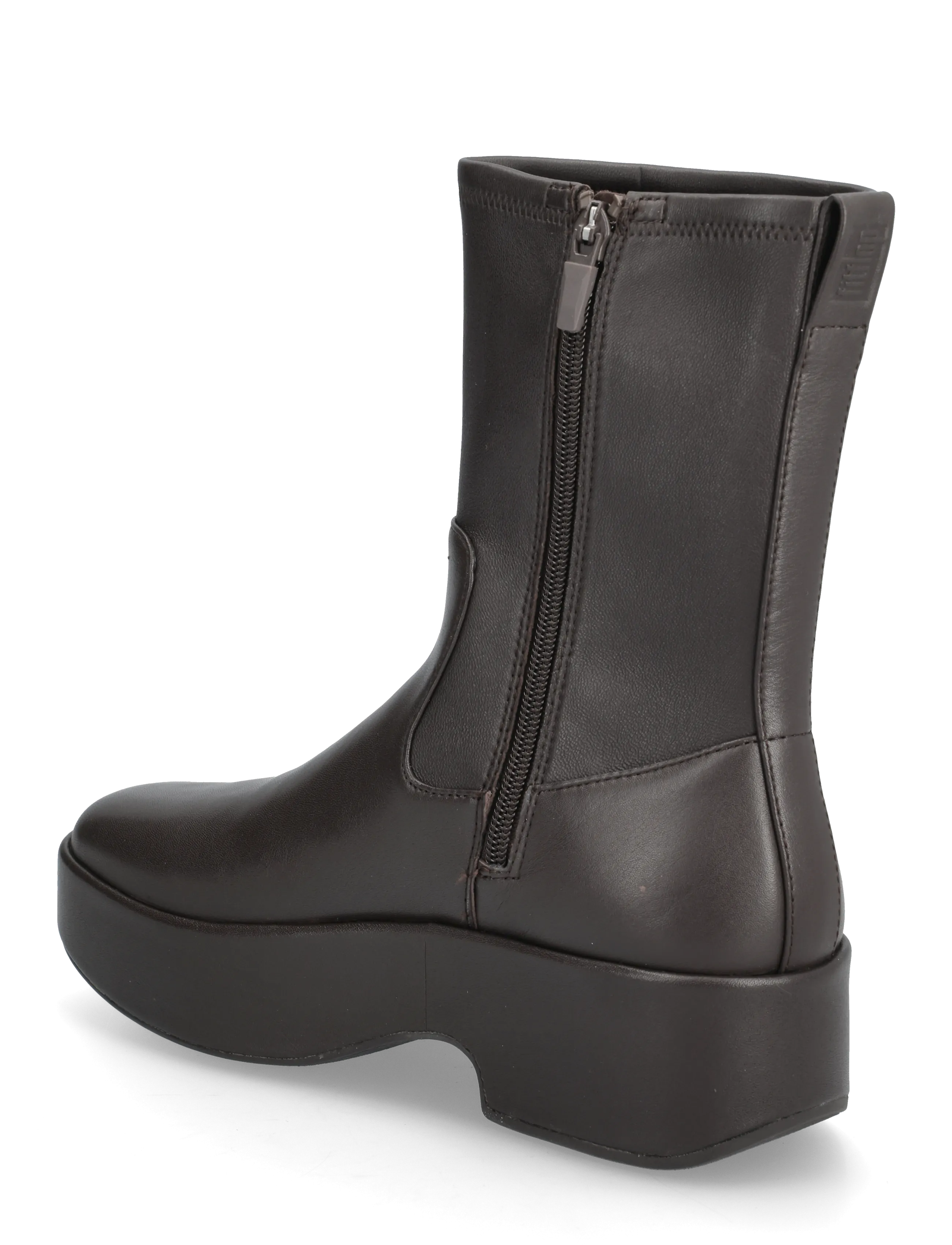 FitFlop - F-LUMA STRETCH LEATHER DEMI-WEDGE MID-CALF BOOTS - flatbotna ökklastígvél - chocolate brown - 2