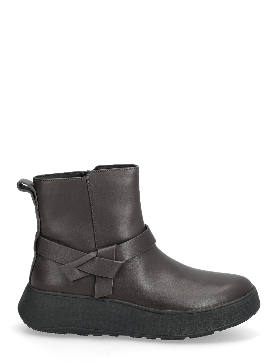 FitFlop - F-MODE FOLDED-KNOT LEATHER FLATFORM CHELSEA BOOTS - flade ankelstøvler - chocolate brown - 1