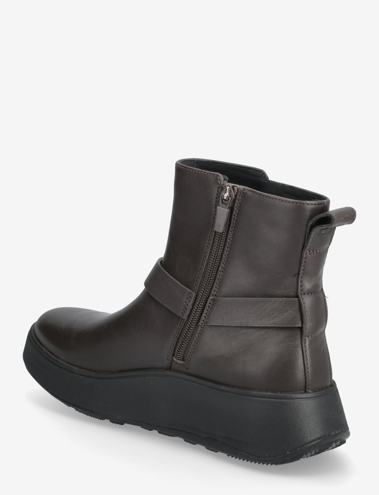 FitFlop - F-MODE FOLDED-KNOT LEATHER FLATFORM CHELSEA BOOTS - flade ankelstøvler - chocolate brown - 2