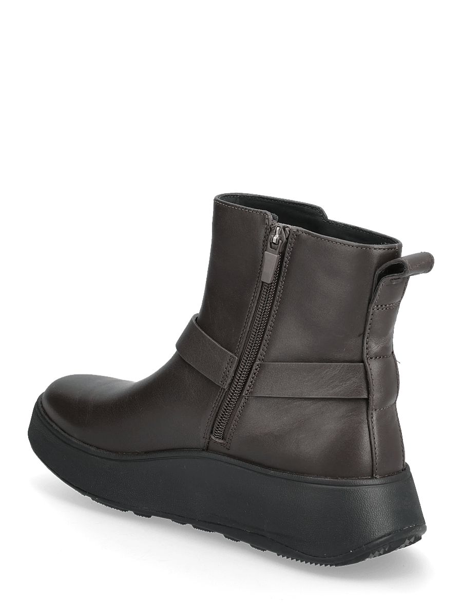 FitFlop - F-MODE FOLDED-KNOT LEATHER FLATFORM CHELSEA BOOTS - flade ankelstøvler - chocolate brown - 2