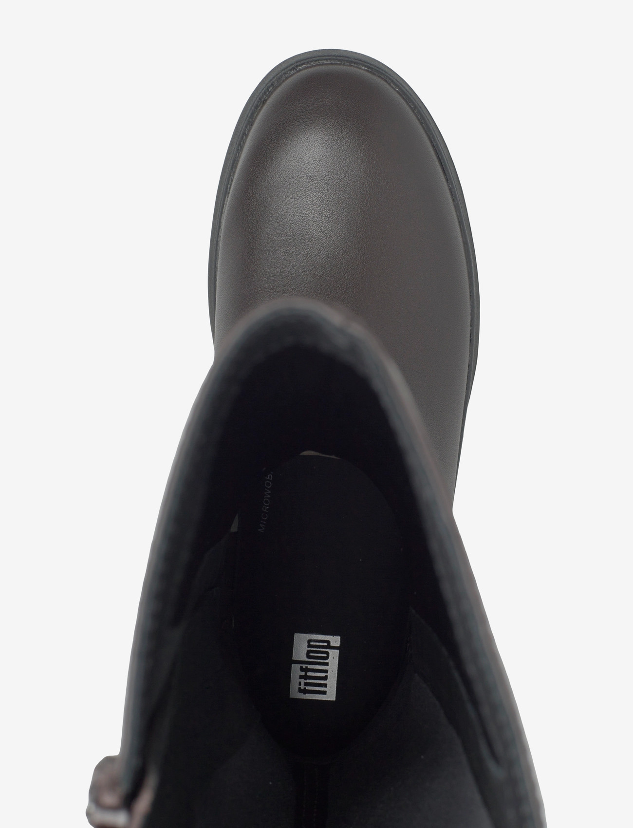 FitFlop - F-MODE FOLDED-KNOT FLATFORM TALL STRETCH BOOTS - damen - chocolate brown - 3