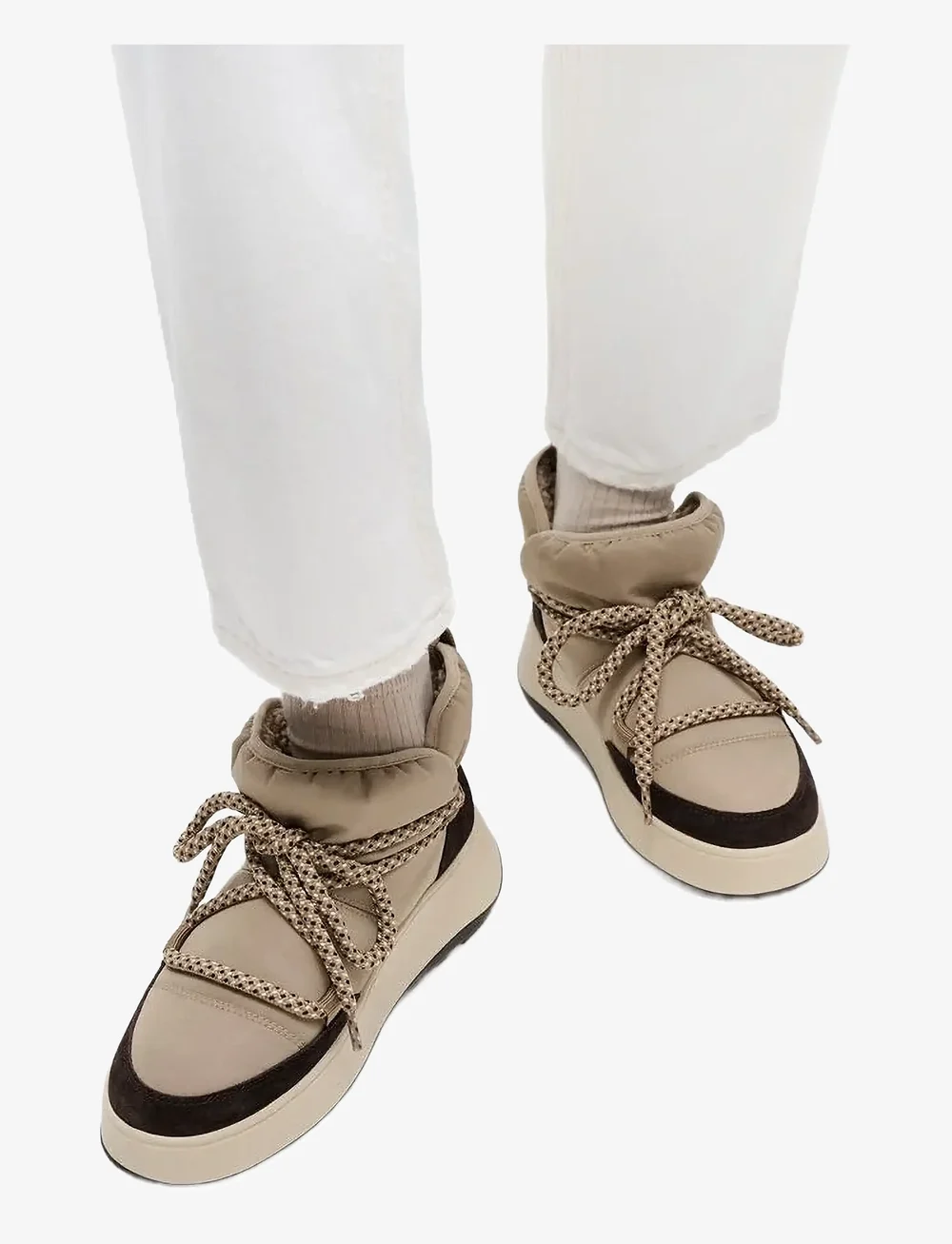 FitFlop - F-MODE W/RESISTANT BIOFLEECE MESH FLATFORM BOOTIES - flade ankelstøvler - taupe - 2