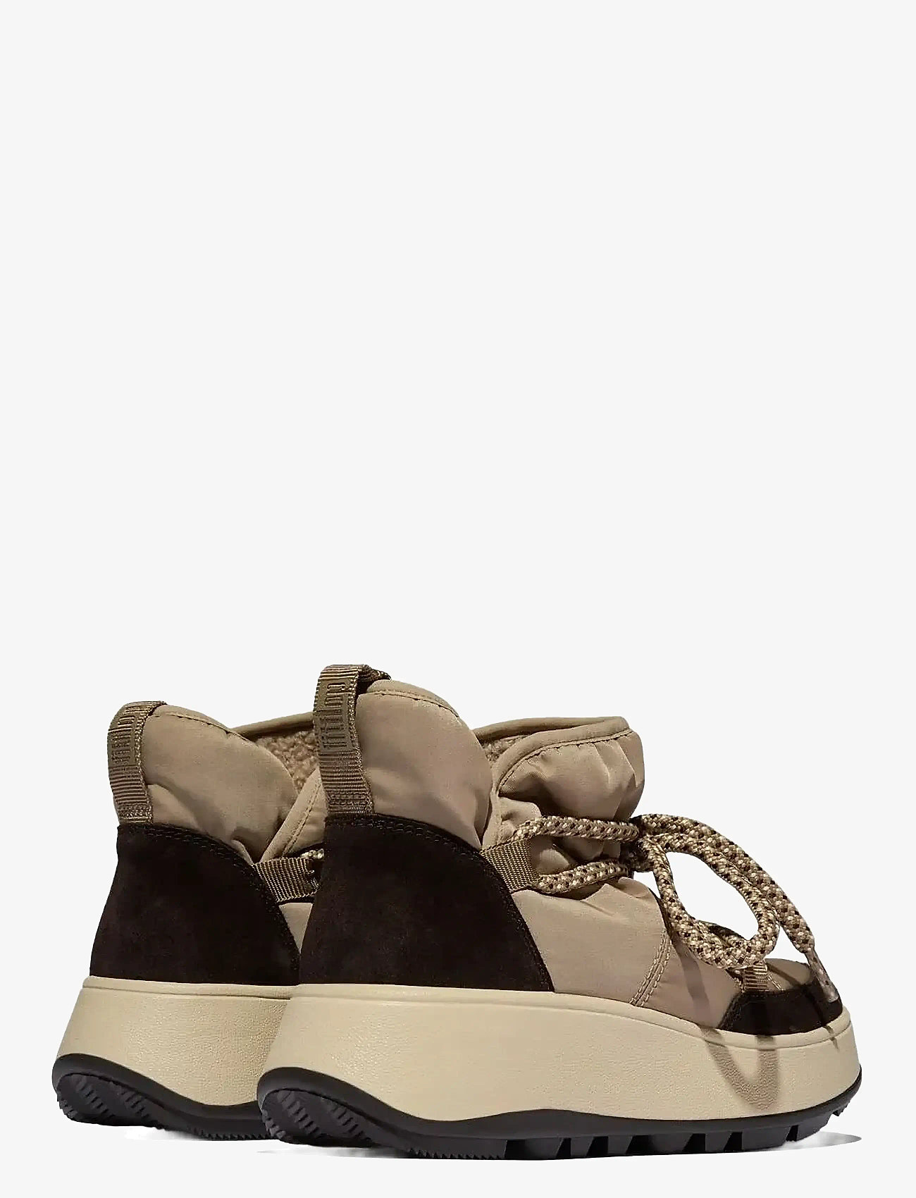 FitFlop - F-MODE W/RESISTANT BIOFLEECE MESH FLATFORM BOOTIES - flache stiefeletten - taupe - 2