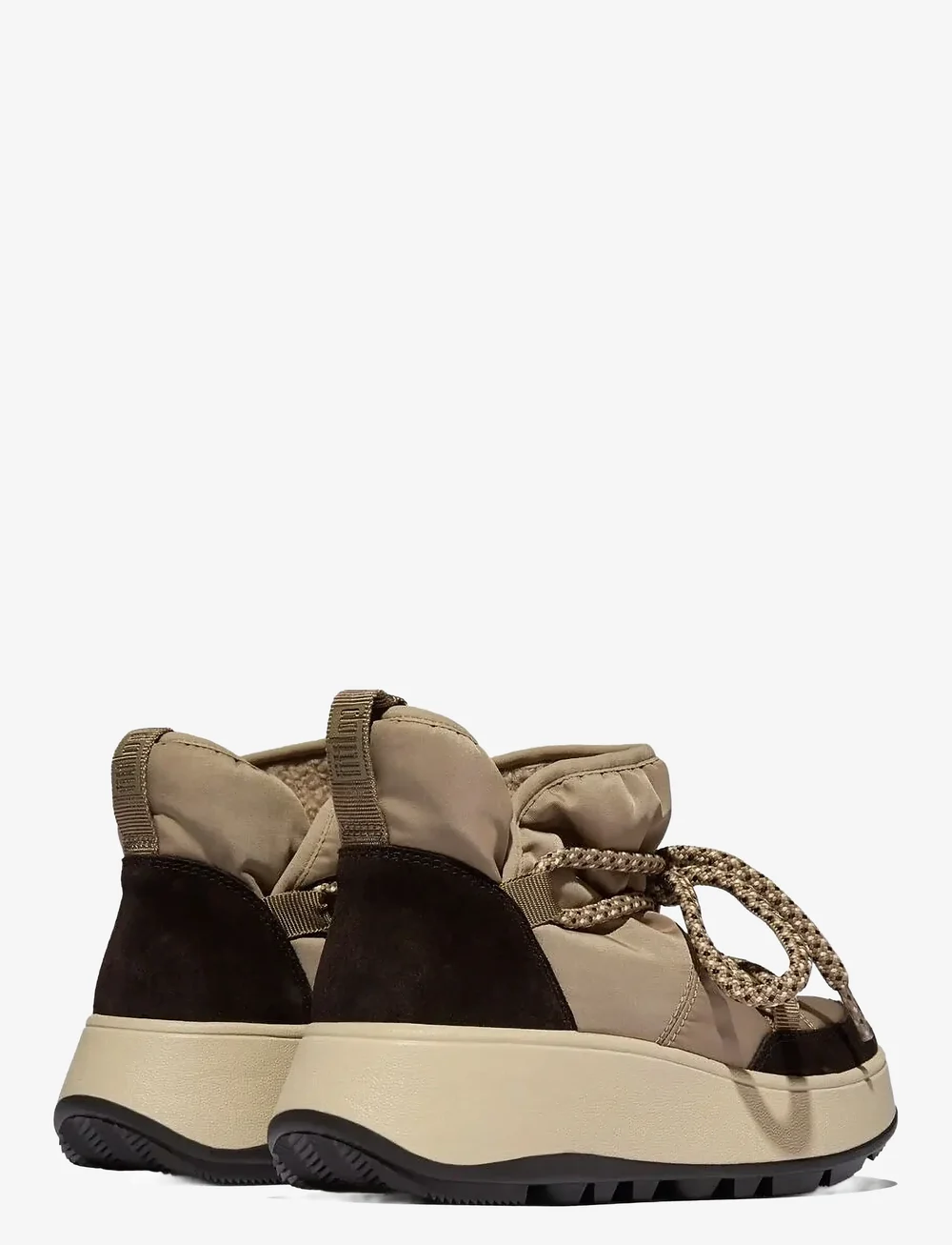 FitFlop - F-MODE W/RESISTANT BIOFLEECE MESH FLATFORM BOOTIES - flade ankelstøvler - taupe - 3