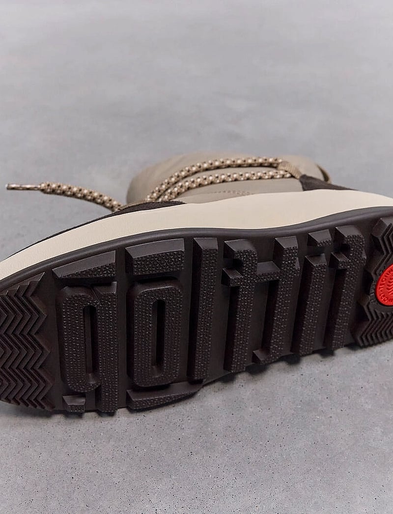 FitFlop - F-MODE W/RESISTANT BIOFLEECE MESH FLATFORM BOOTIES - madalad poolsaapad - taupe - 4