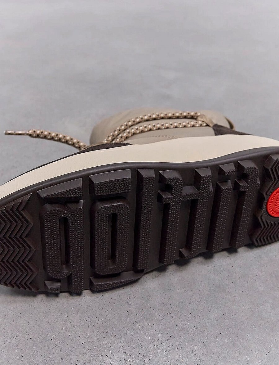 FitFlop - F-MODE W/RESISTANT BIOFLEECE MESH FLATFORM BOOTIES - lygiapadžiai aulinukai iki kulkšnių - taupe - 4
