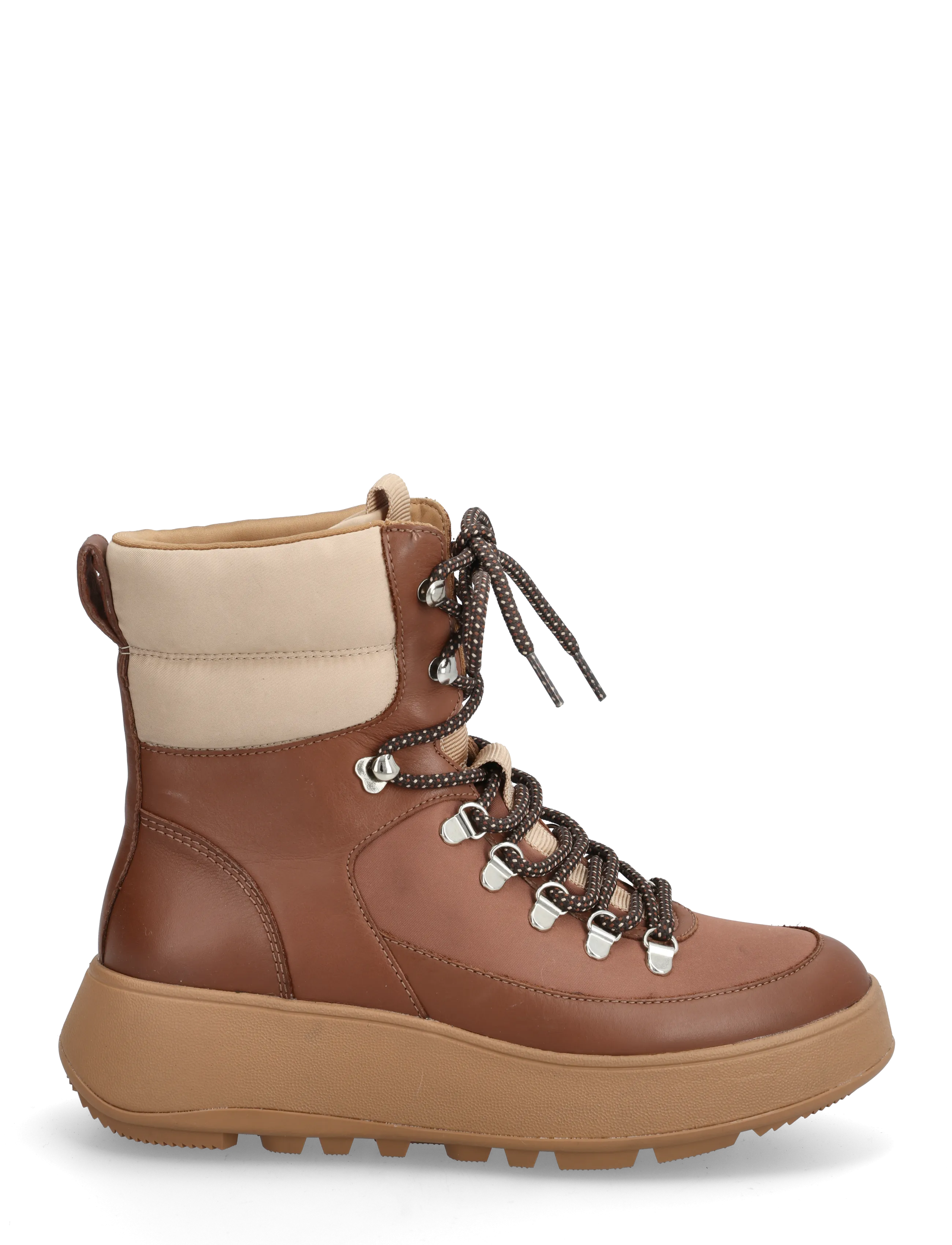 FitFlop - F-MODE W/RESISTANT HIKER-LACE FLATFORM ANKLE BOOTS - madalad poolsaapad - rich brown - 1